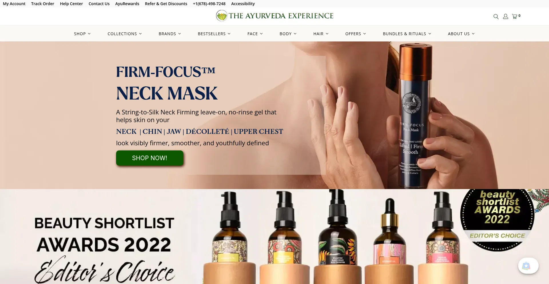 Website screenshot of Theayurvedaexperience.fr