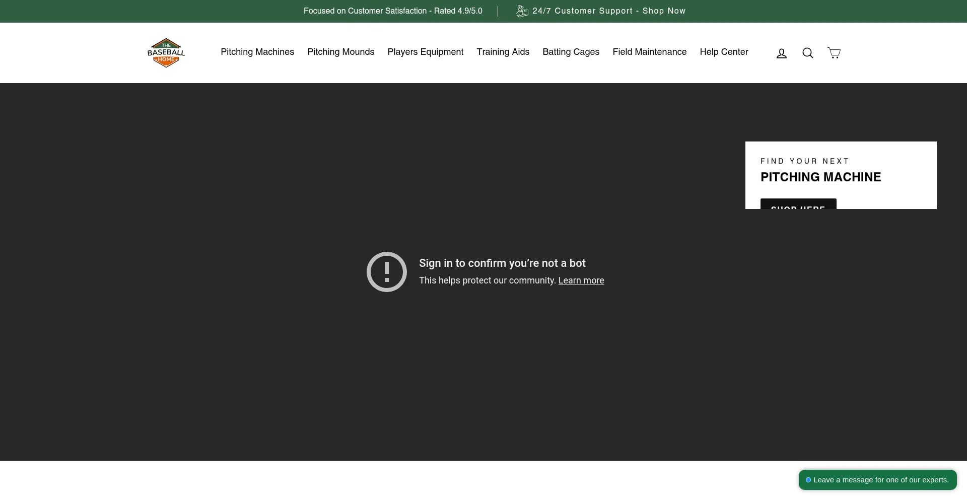 Website screenshot of Thebaseballhome.com