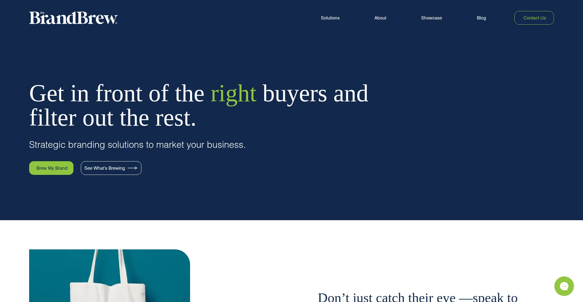 Website screenshot of Thebrandbrew.ca