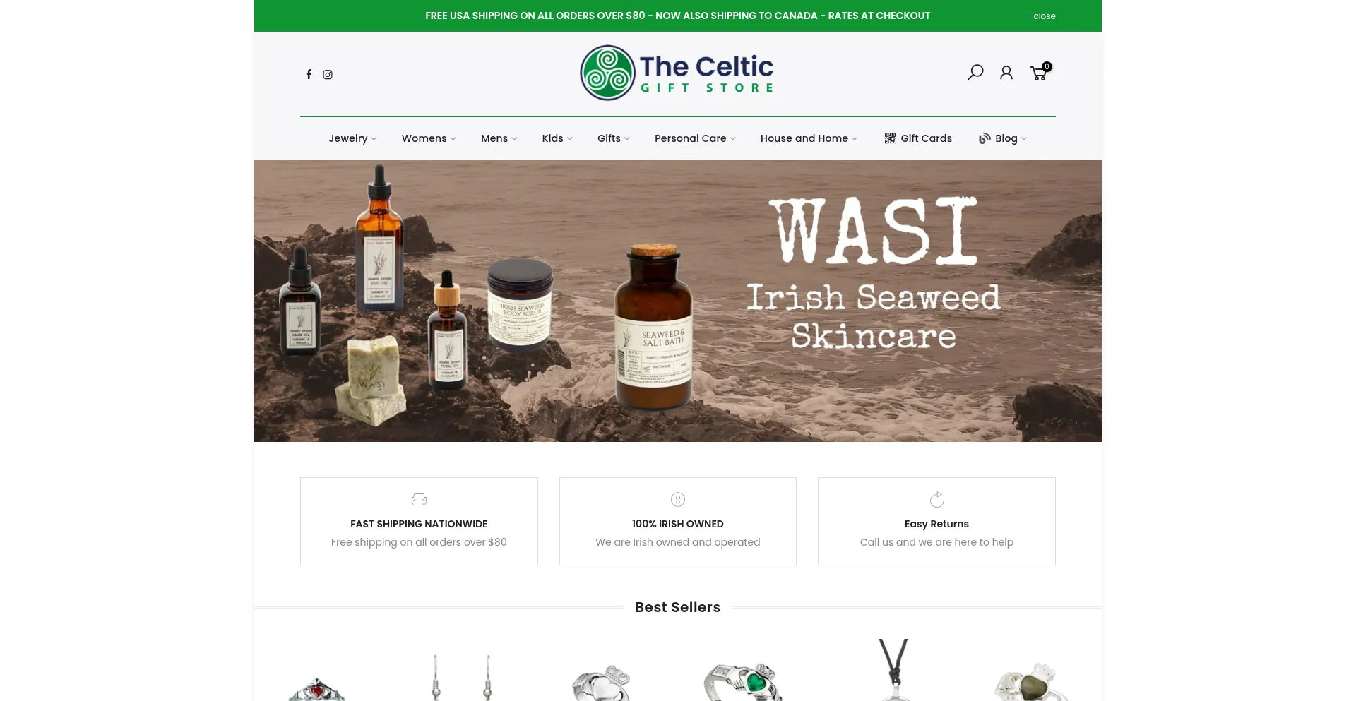 Website screenshot of Thecelticgiftstore.com