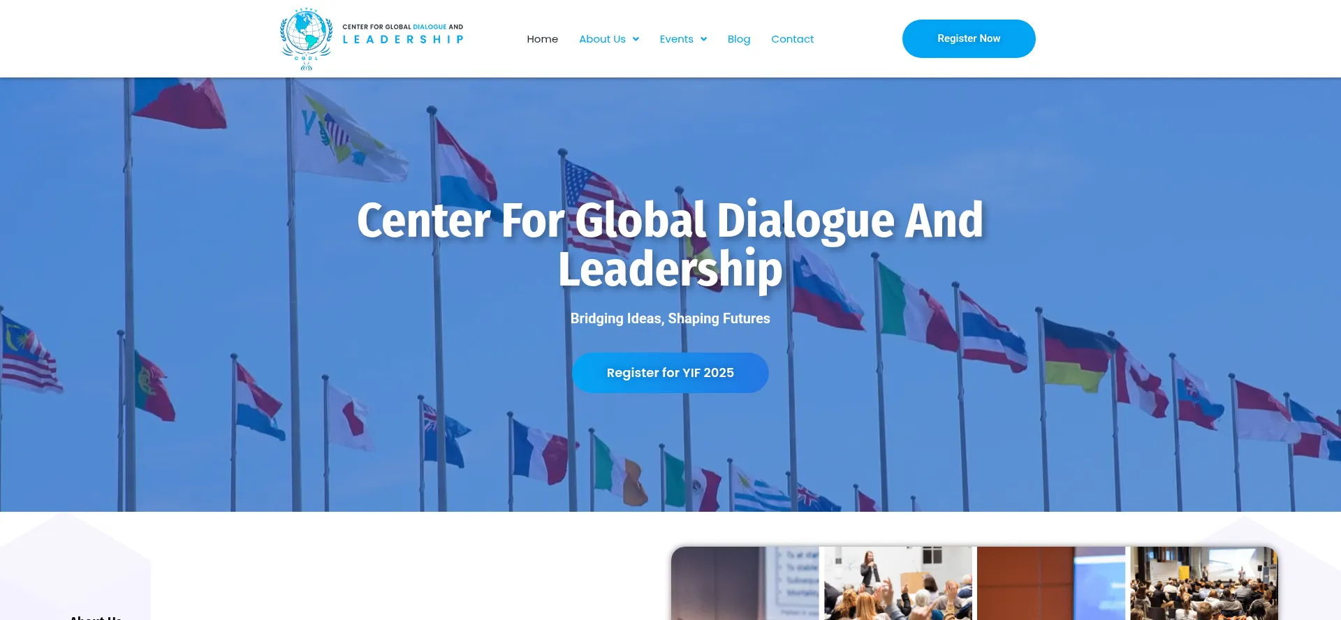 Website screenshot of Thecgdl.org