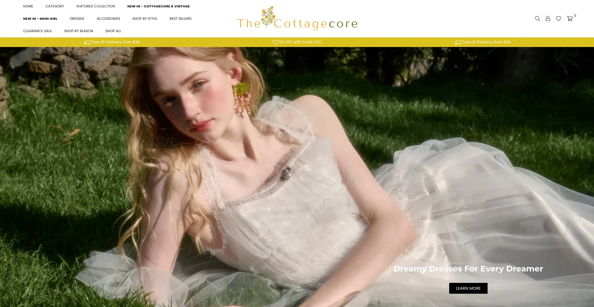 Thecottagecore.com Screenshot