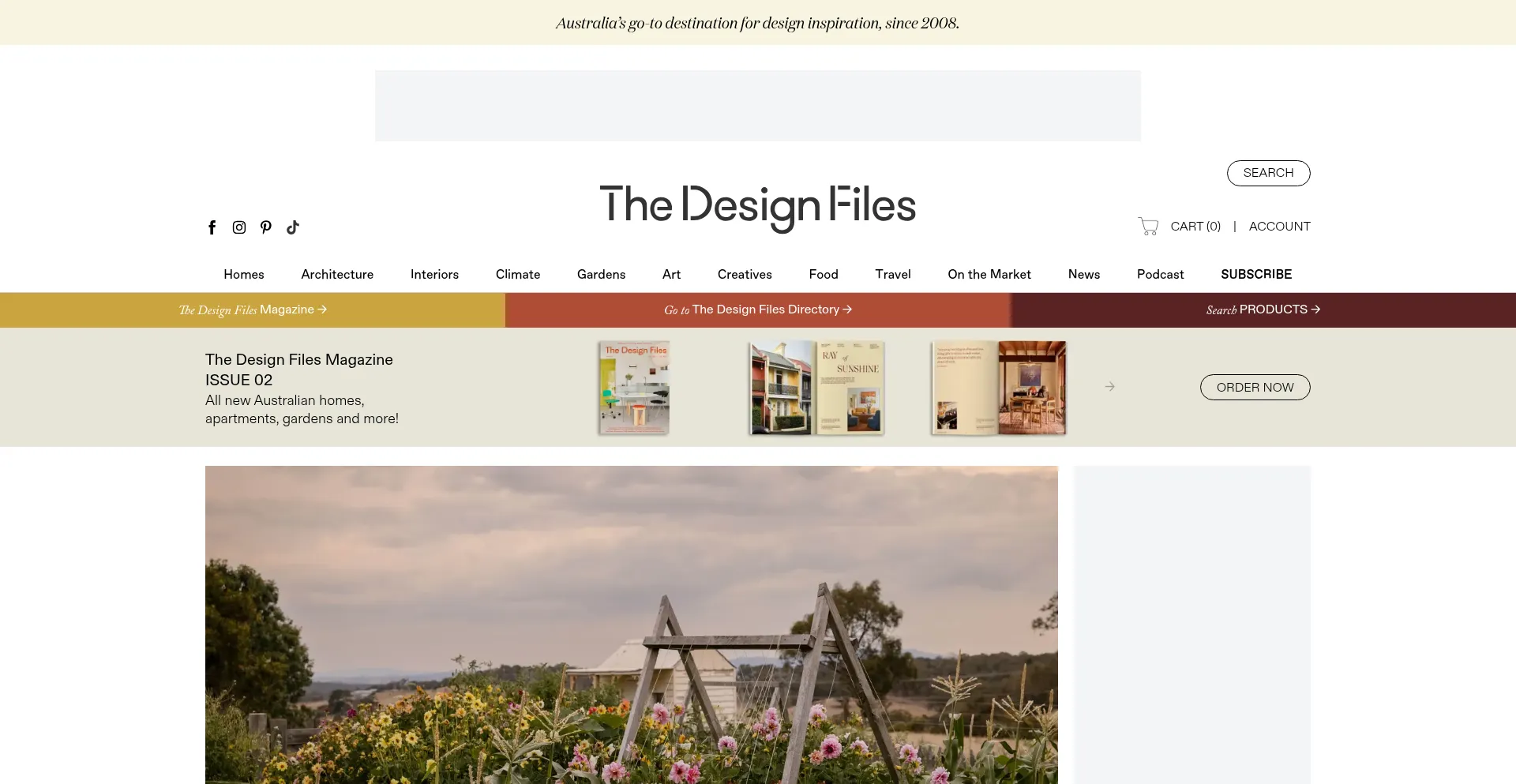 Website screenshot of Thedesignfiles.net