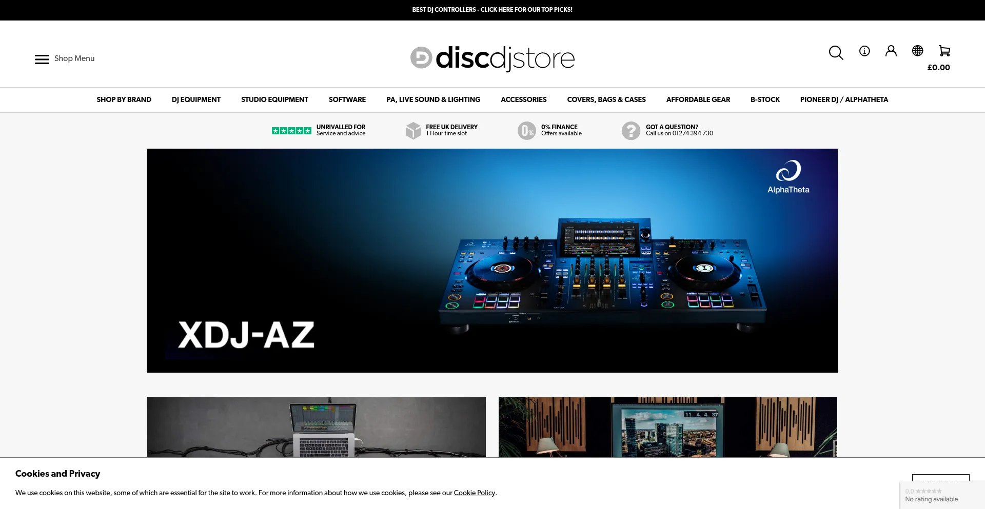 Website screenshot of Thediscdjstore.com