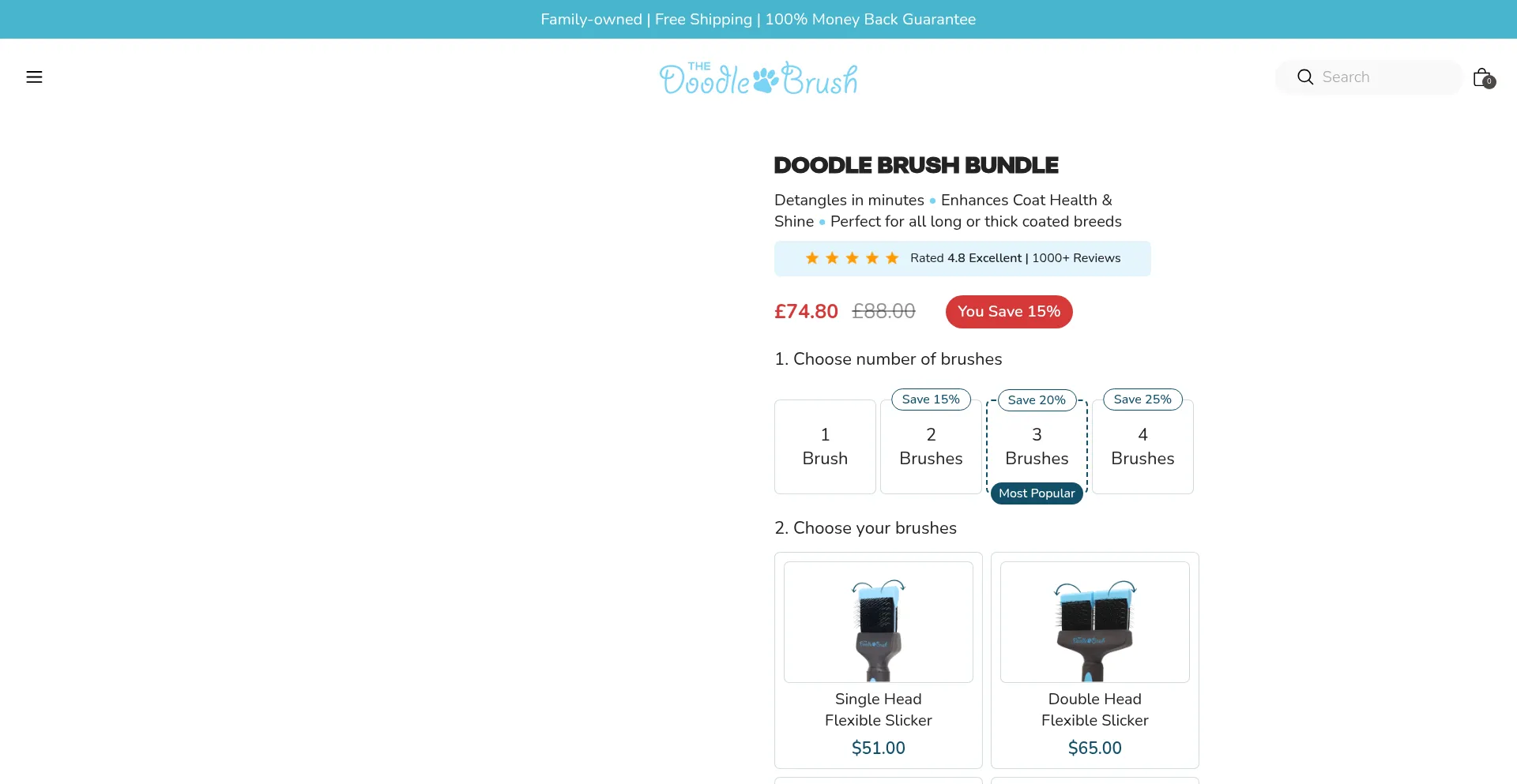 Website screenshot of Thedoodlebrush.com