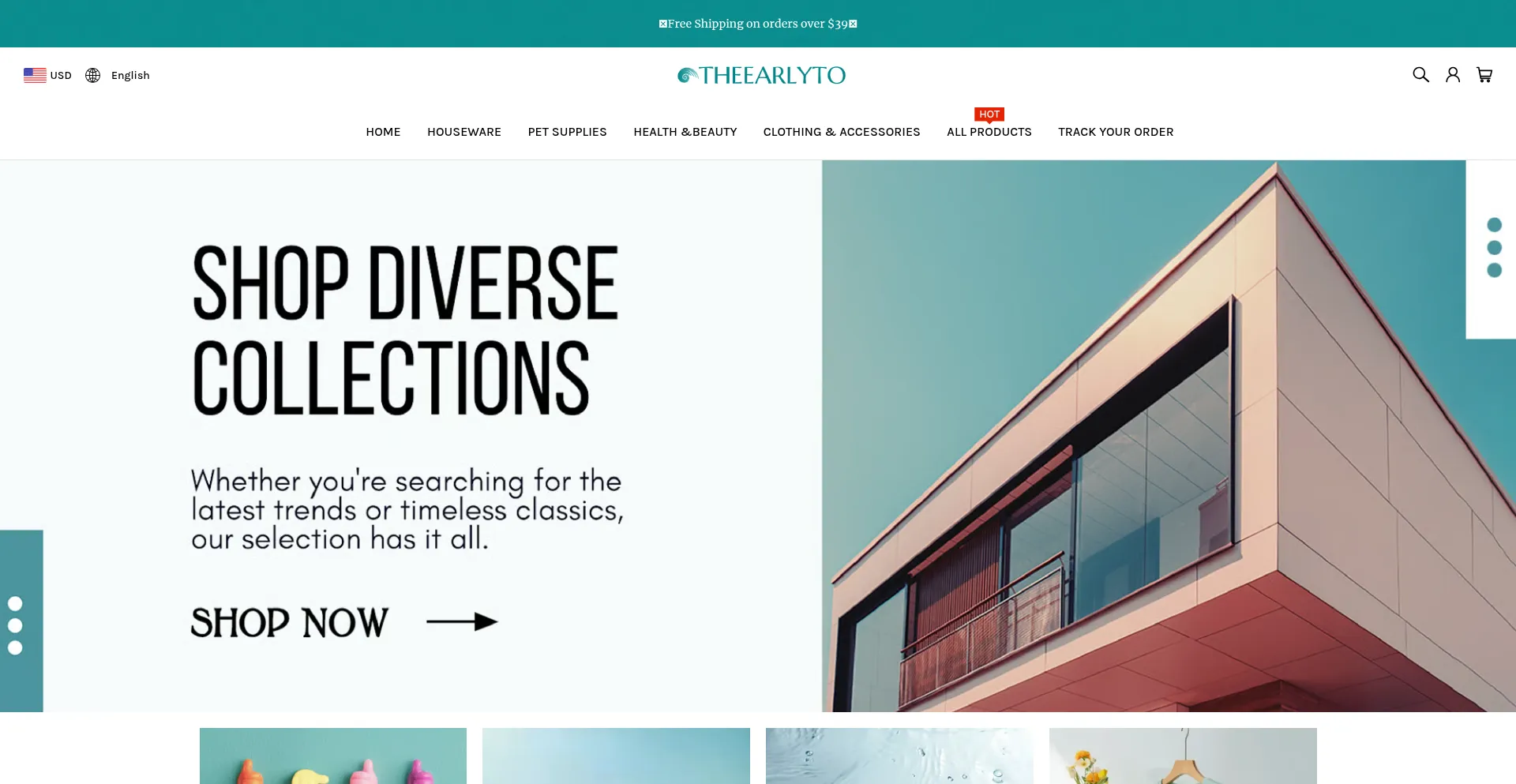 Website screenshot of Theearlyto.com