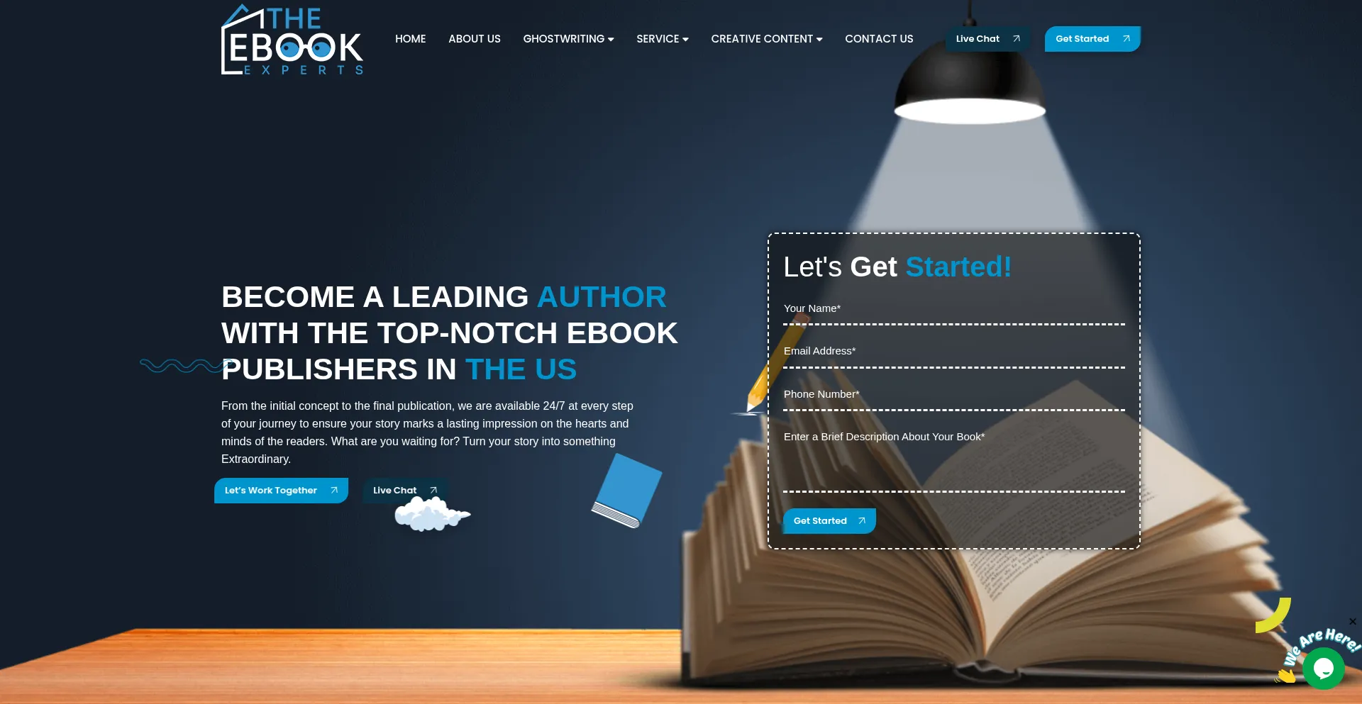 Website screenshot of Theebookexperts.com