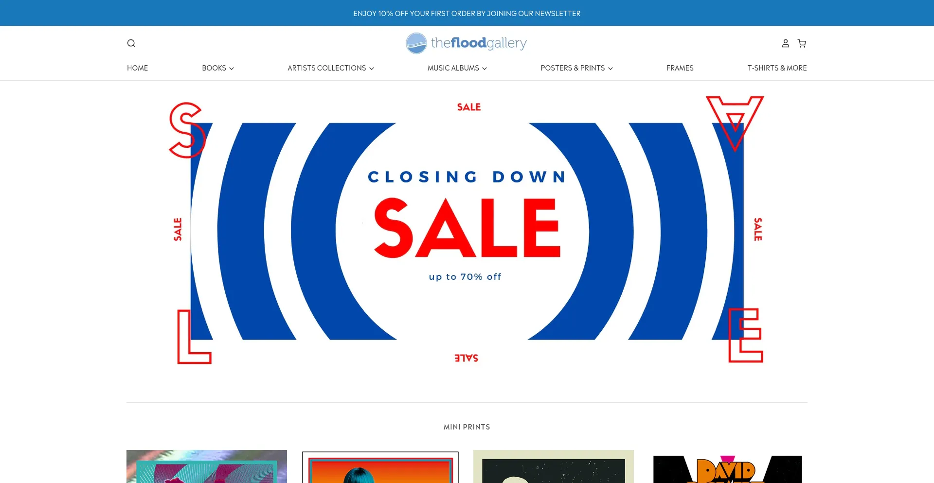 Website screenshot of Thefloodgallery.com
