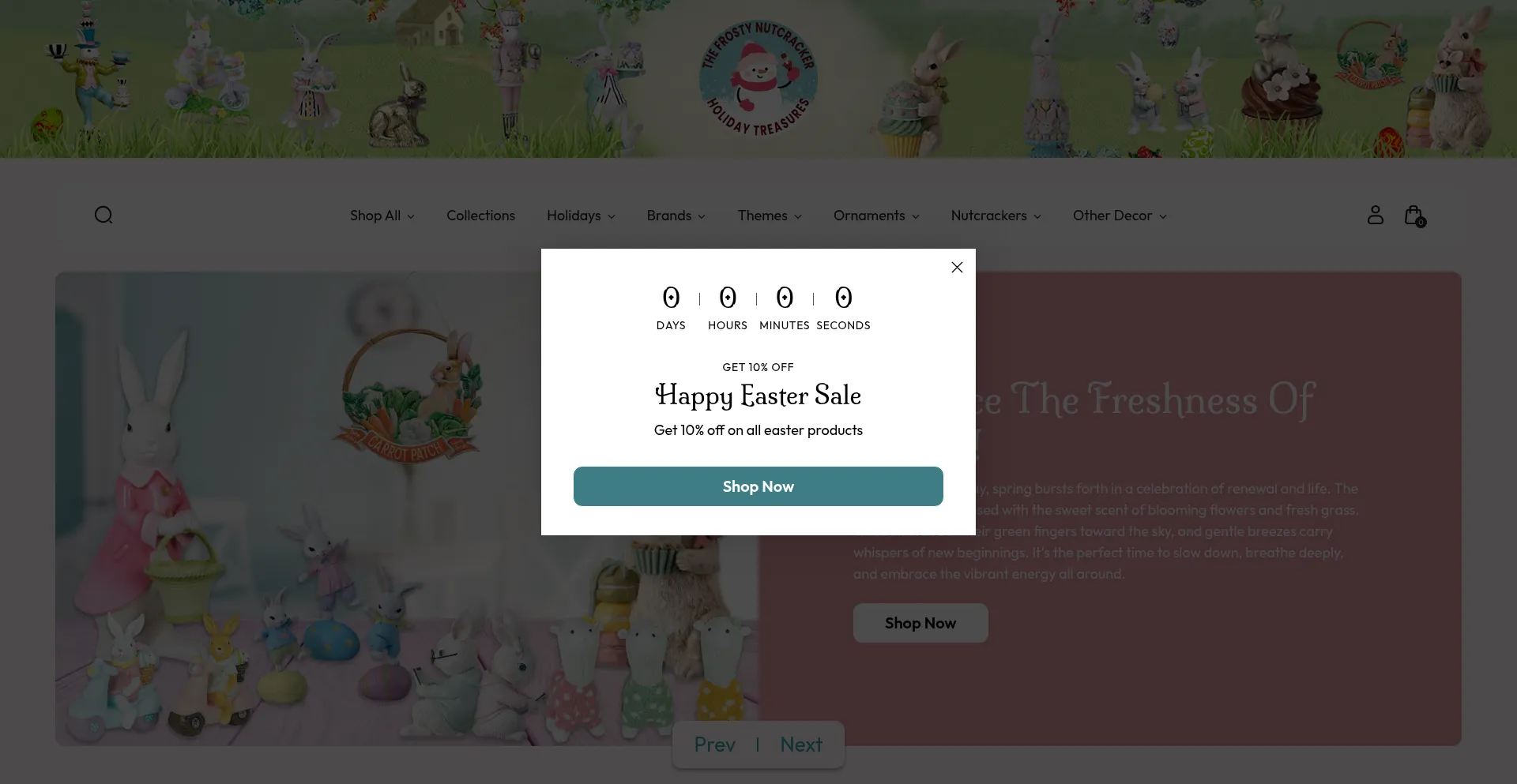Website screenshot of Thefrostynutcracker.com