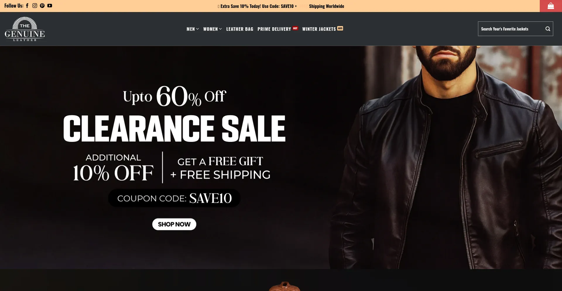 Thegenuineleather.com Screenshot
