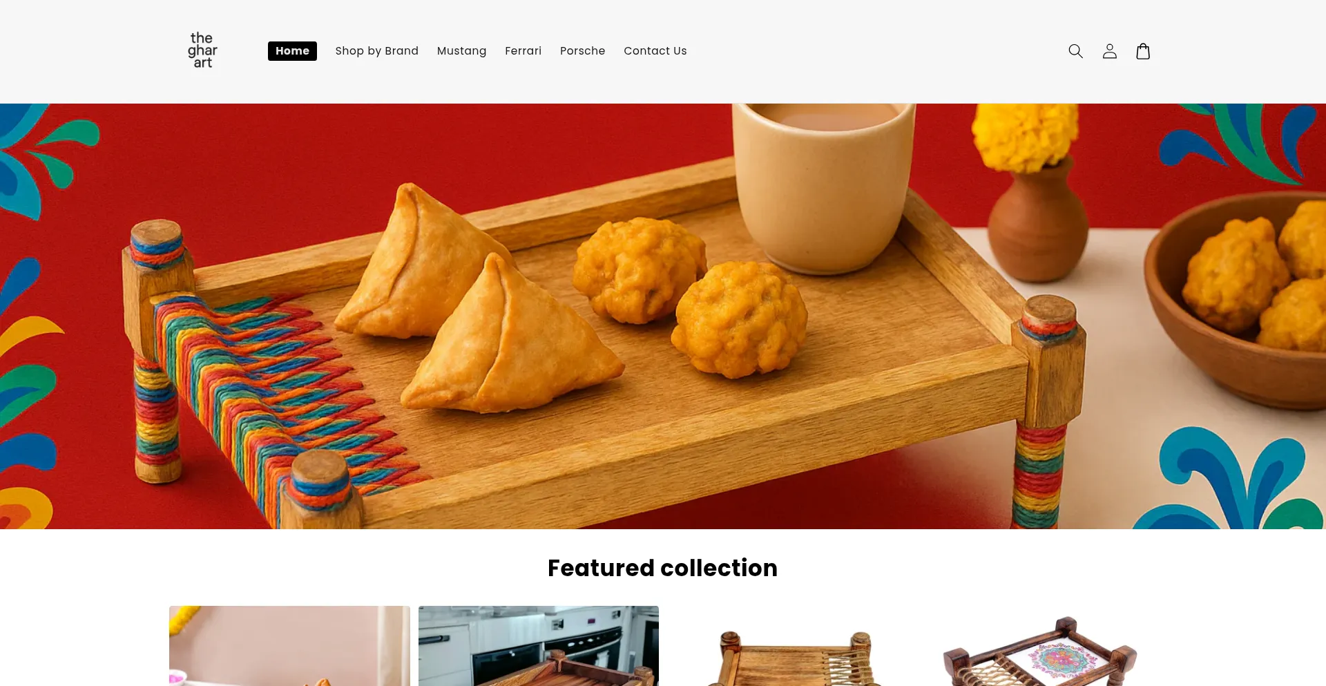 Website screenshot of Thegharart.com