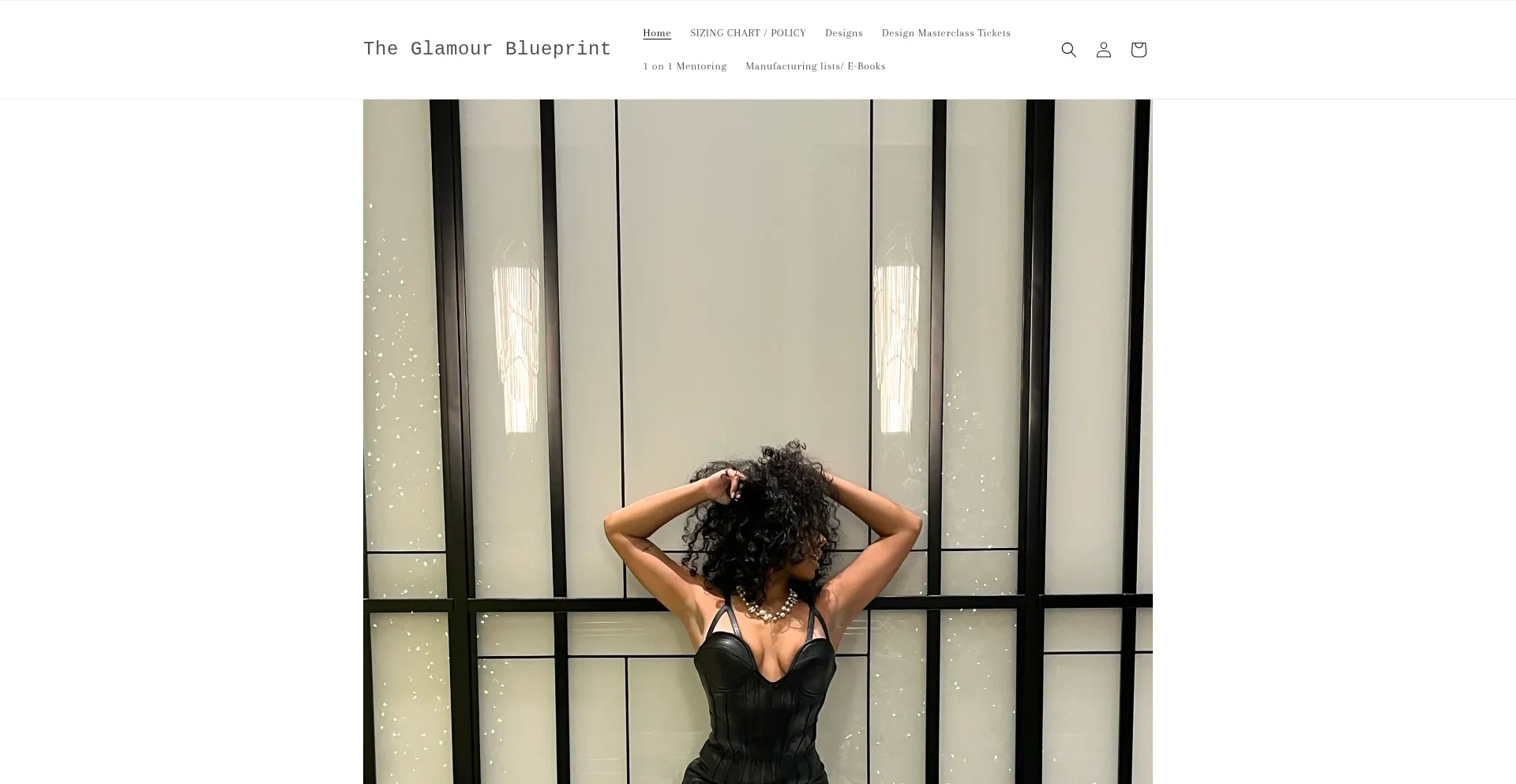 Website screenshot of Theglamourblueprintdesigns.com