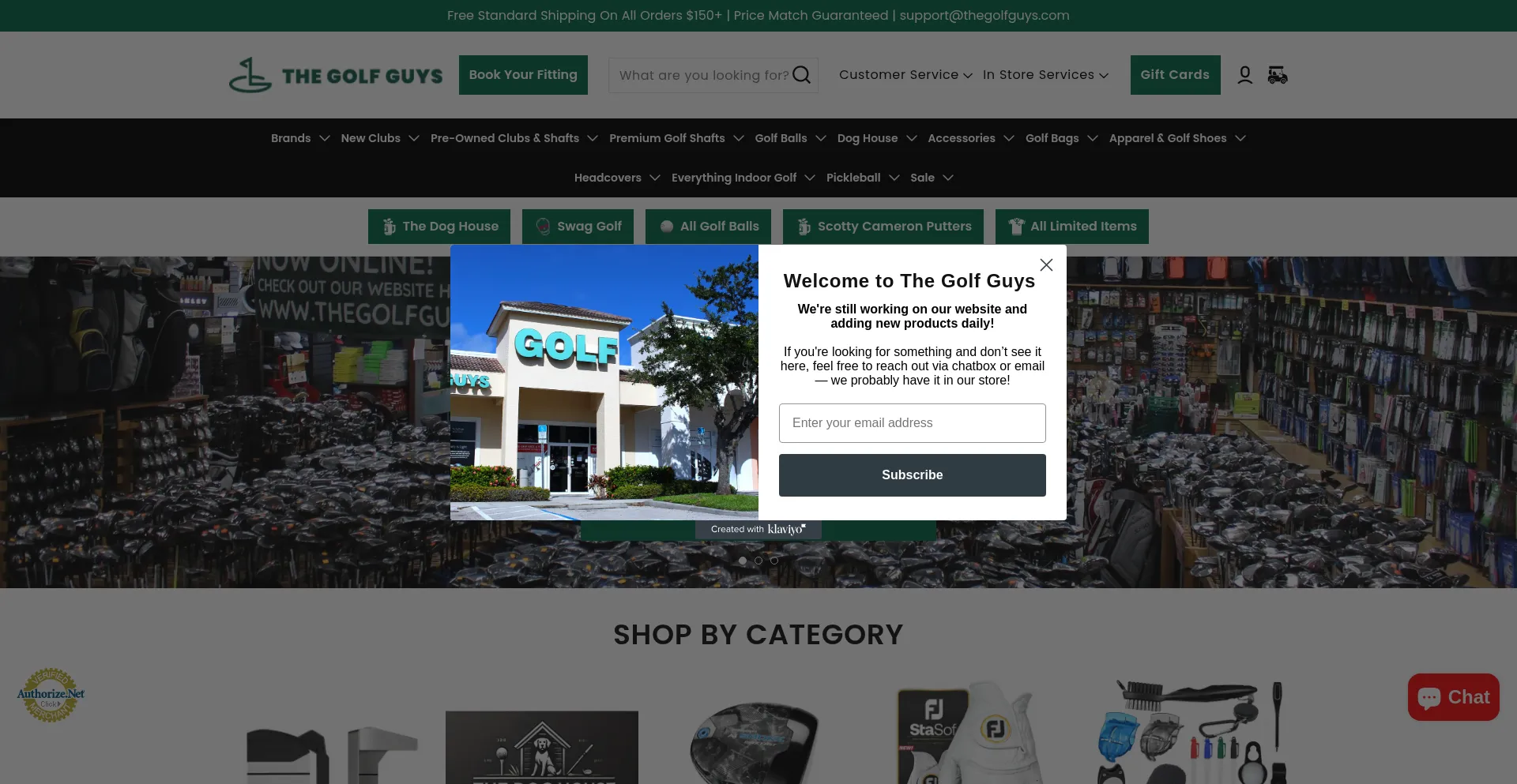 Website screenshot of Thegolfguys.com