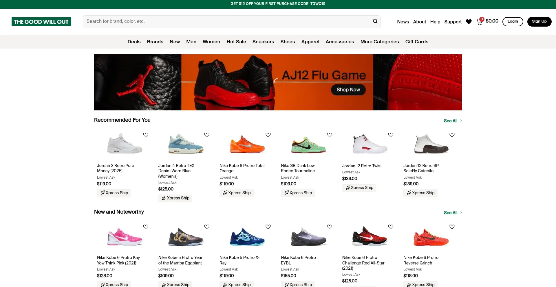 Website screenshot of Thegoodwillout.com