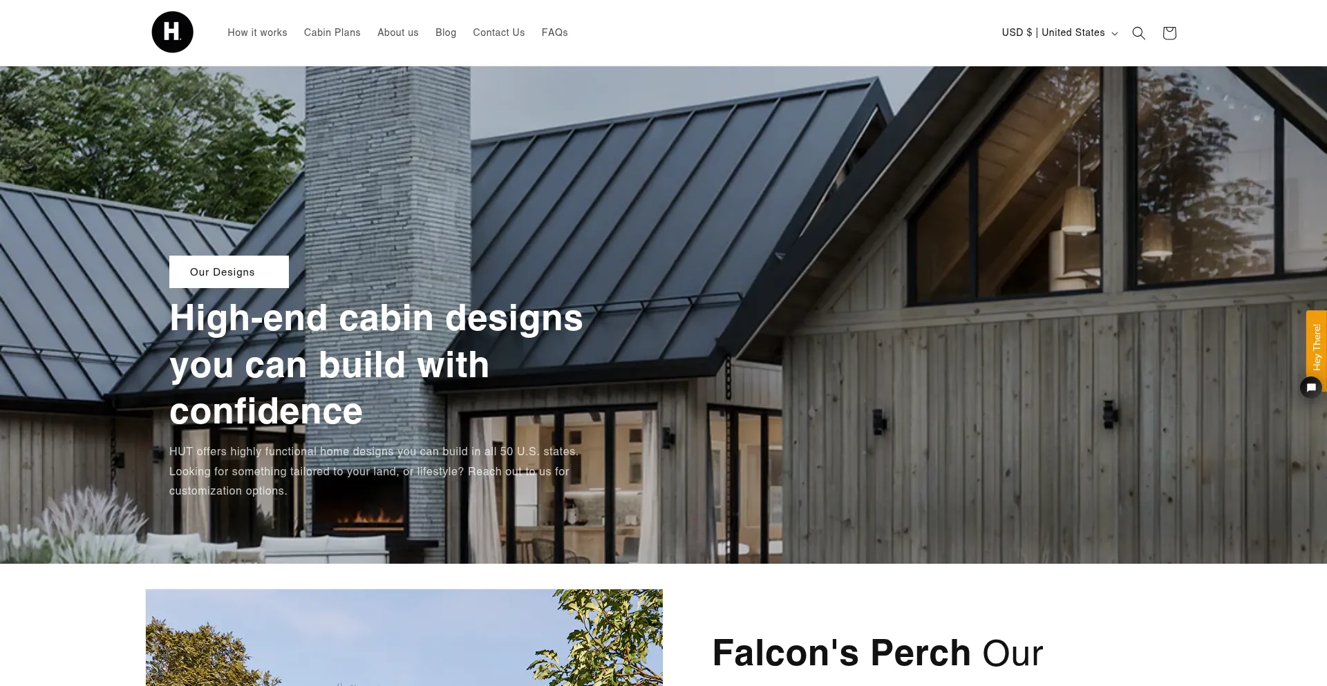 Website screenshot of Thehut.company