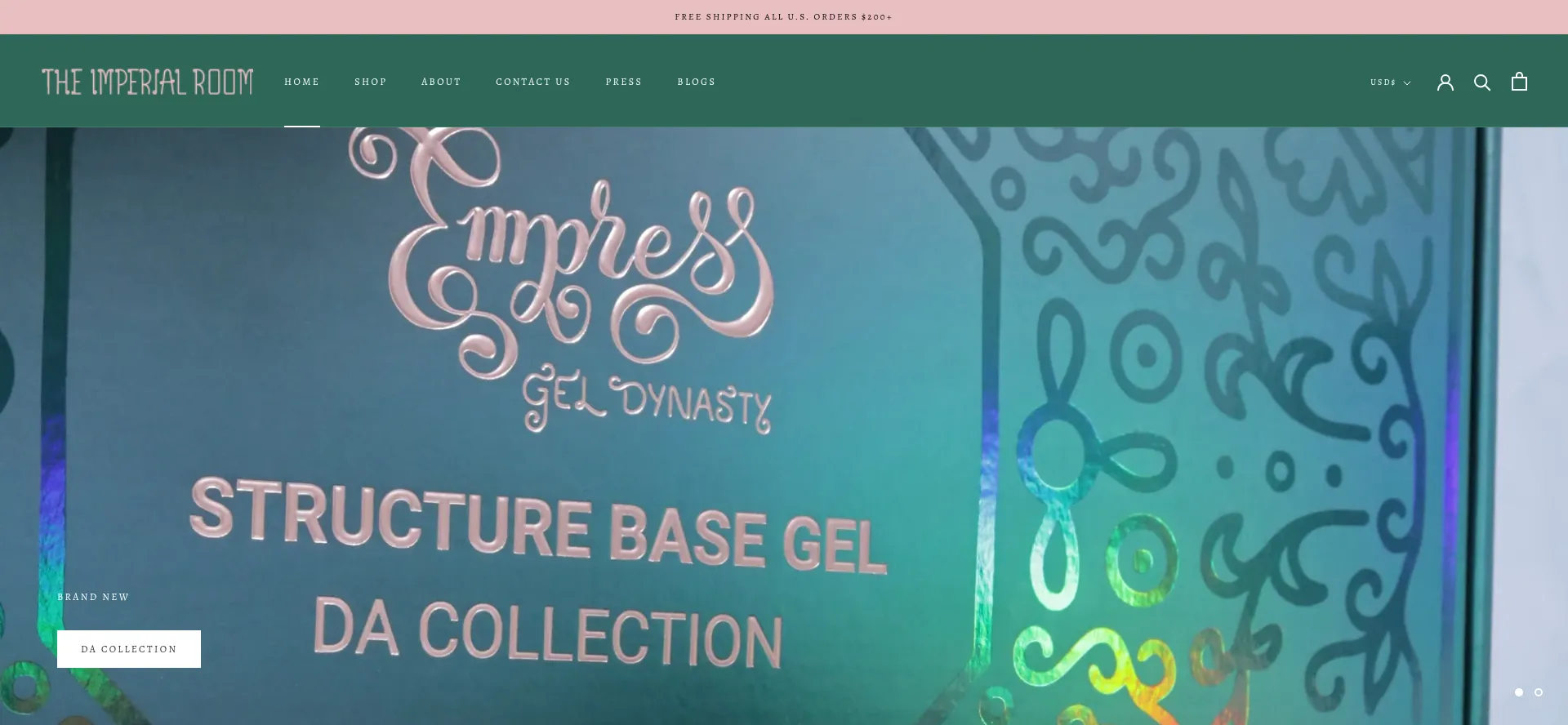 Website screenshot of Theimperialroom.us