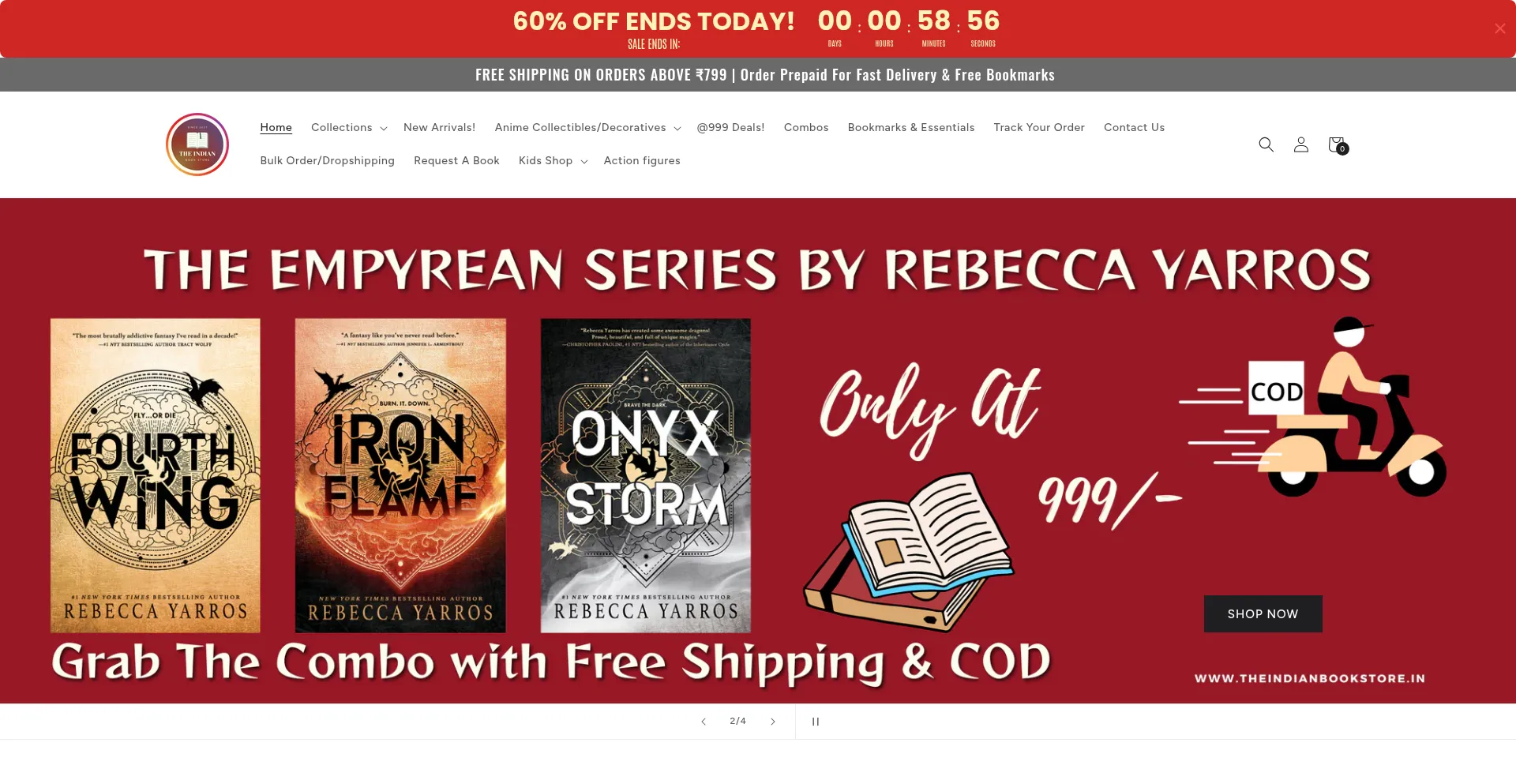 Theindianbookstore.in Screenshot