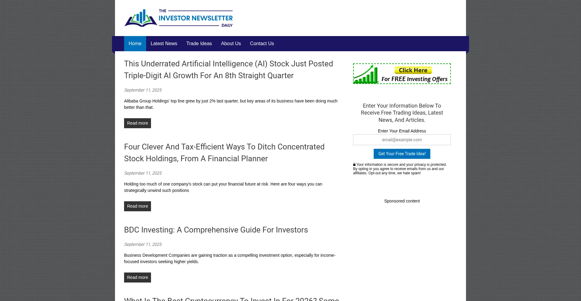 Theinvestornewsletterdaily.com 安全可靠吗？