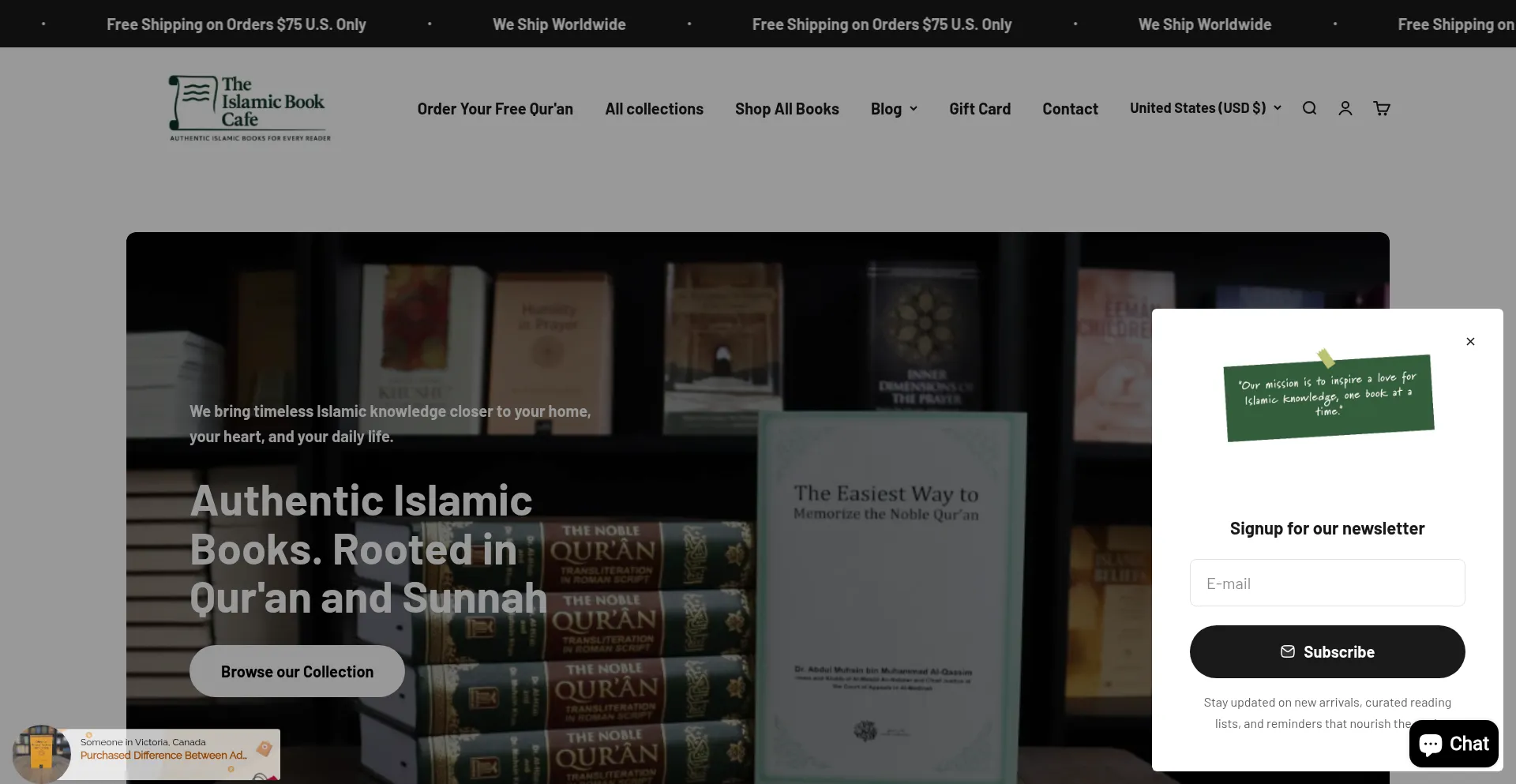 Theislamicbookcafe.com Screenshot