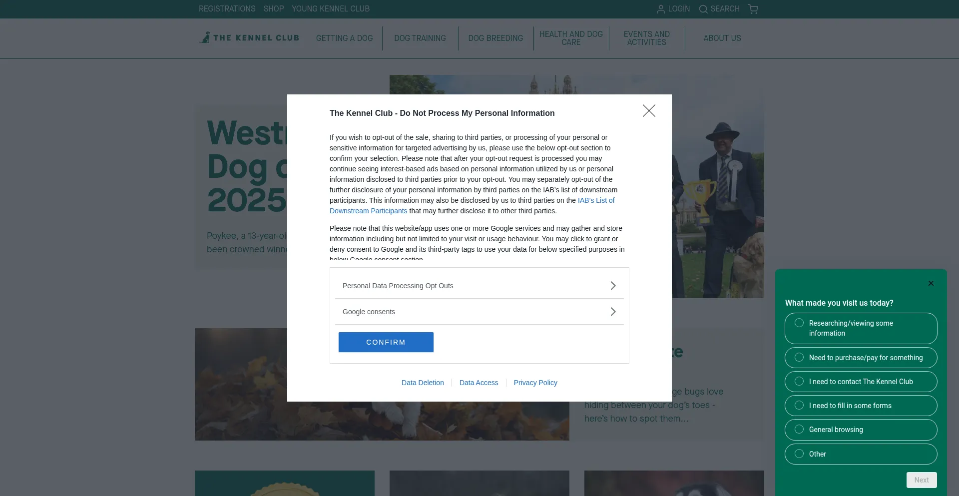 Thekennelclub.org.uk Screenshot