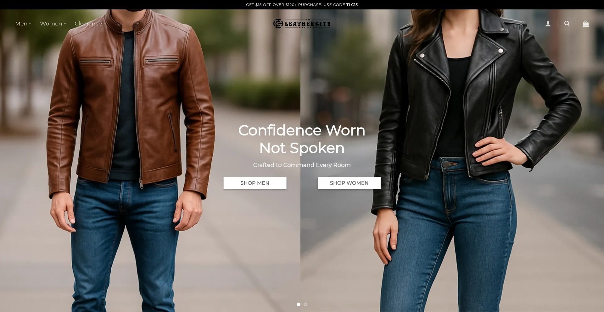 Theleathercity.com Screenshot