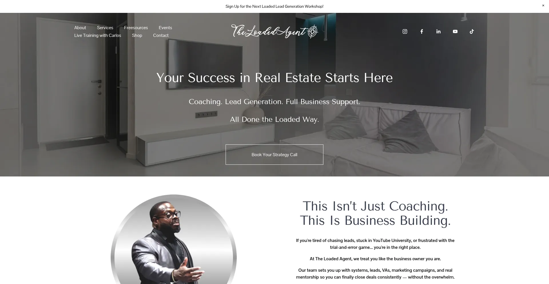 Theloadedagent.com Screenshot