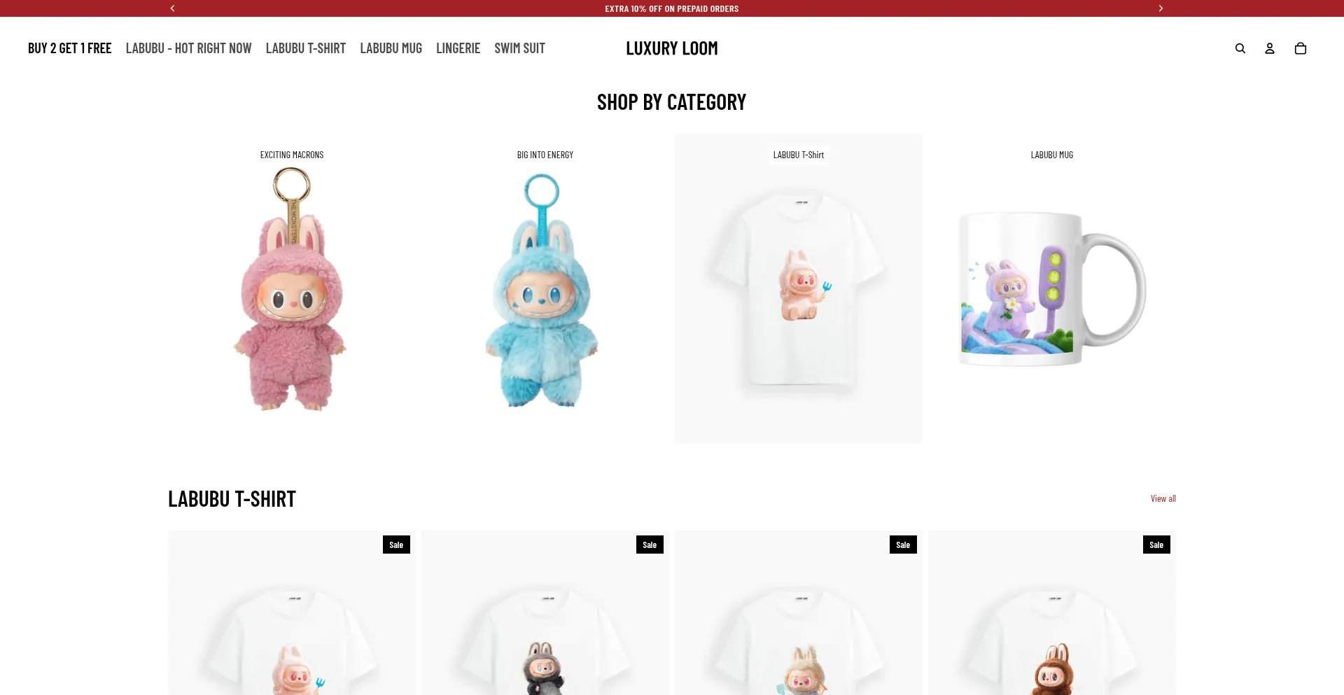 Website screenshot of Theluxuryloom.com