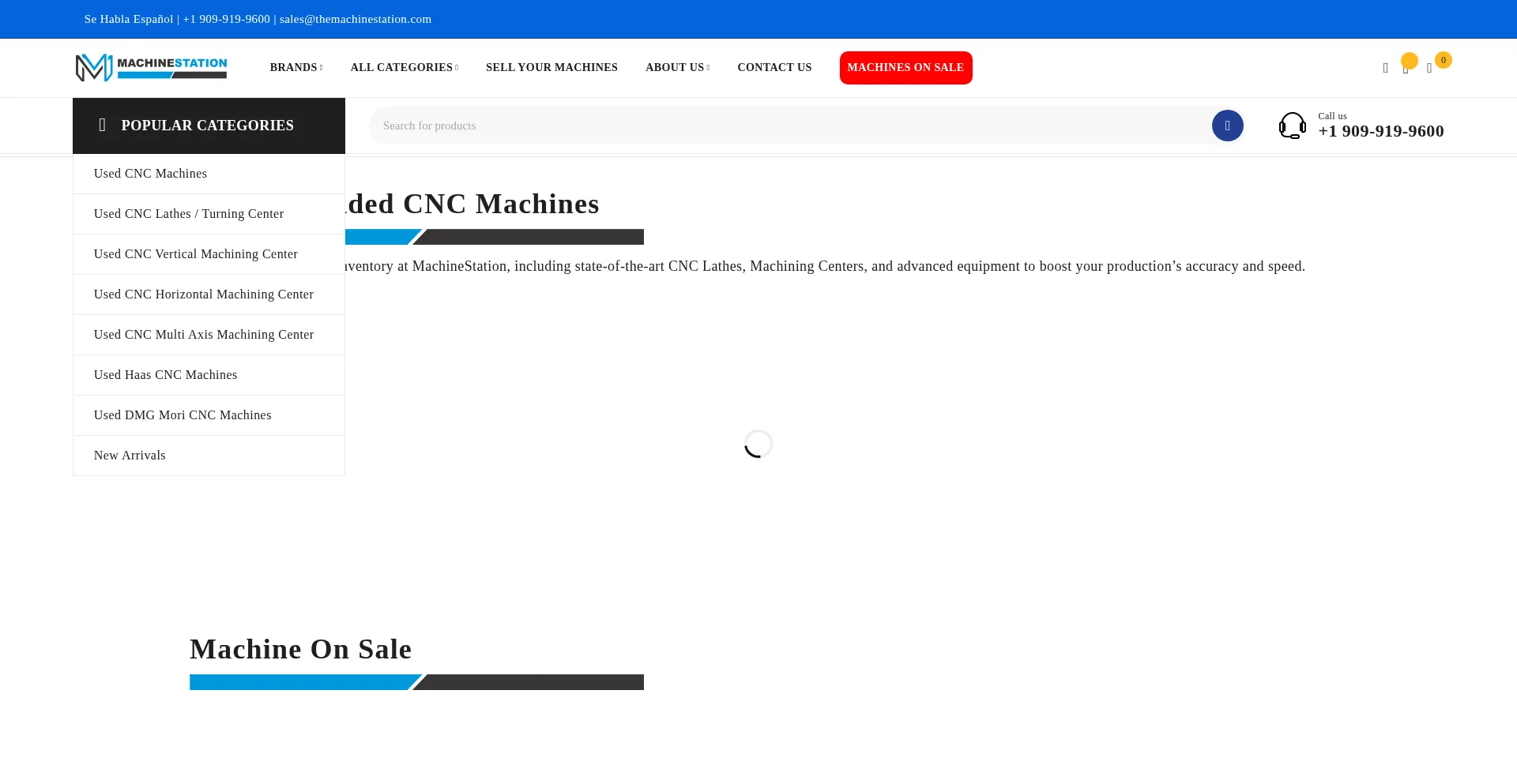 Website screenshot of Themachinestation.com