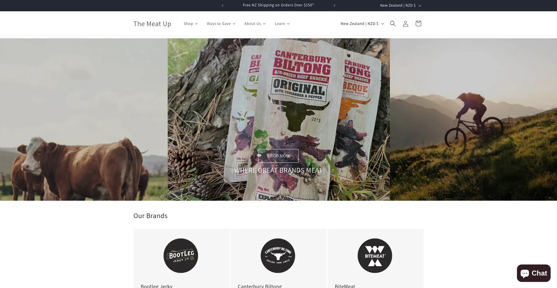 Website screenshot of Themeatup.co.nz