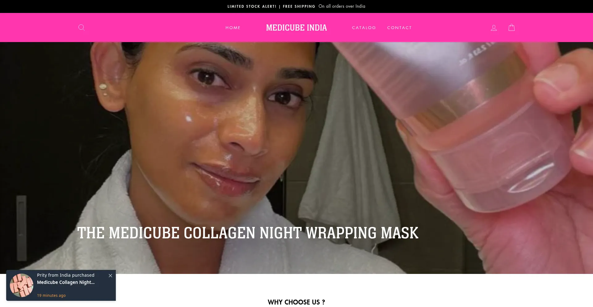 Website screenshot of Themedicube.in
