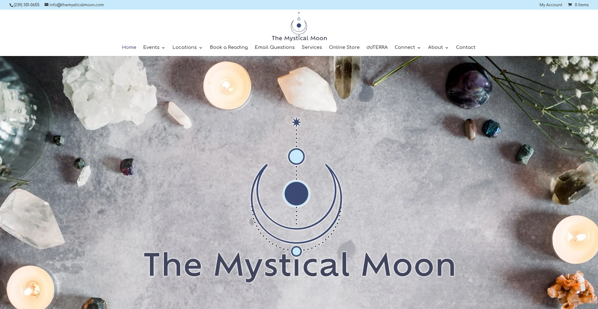 Website screenshot of Themysticalmoon.com