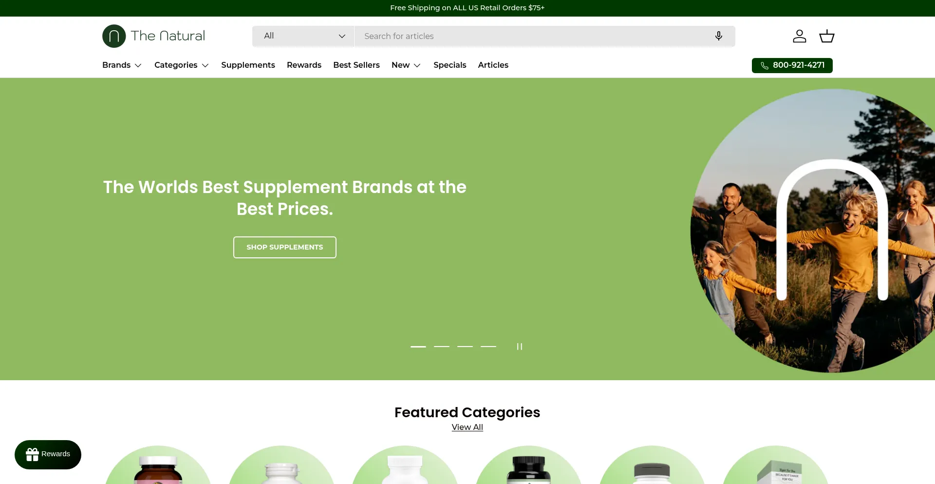 Website screenshot of Thenatural.com