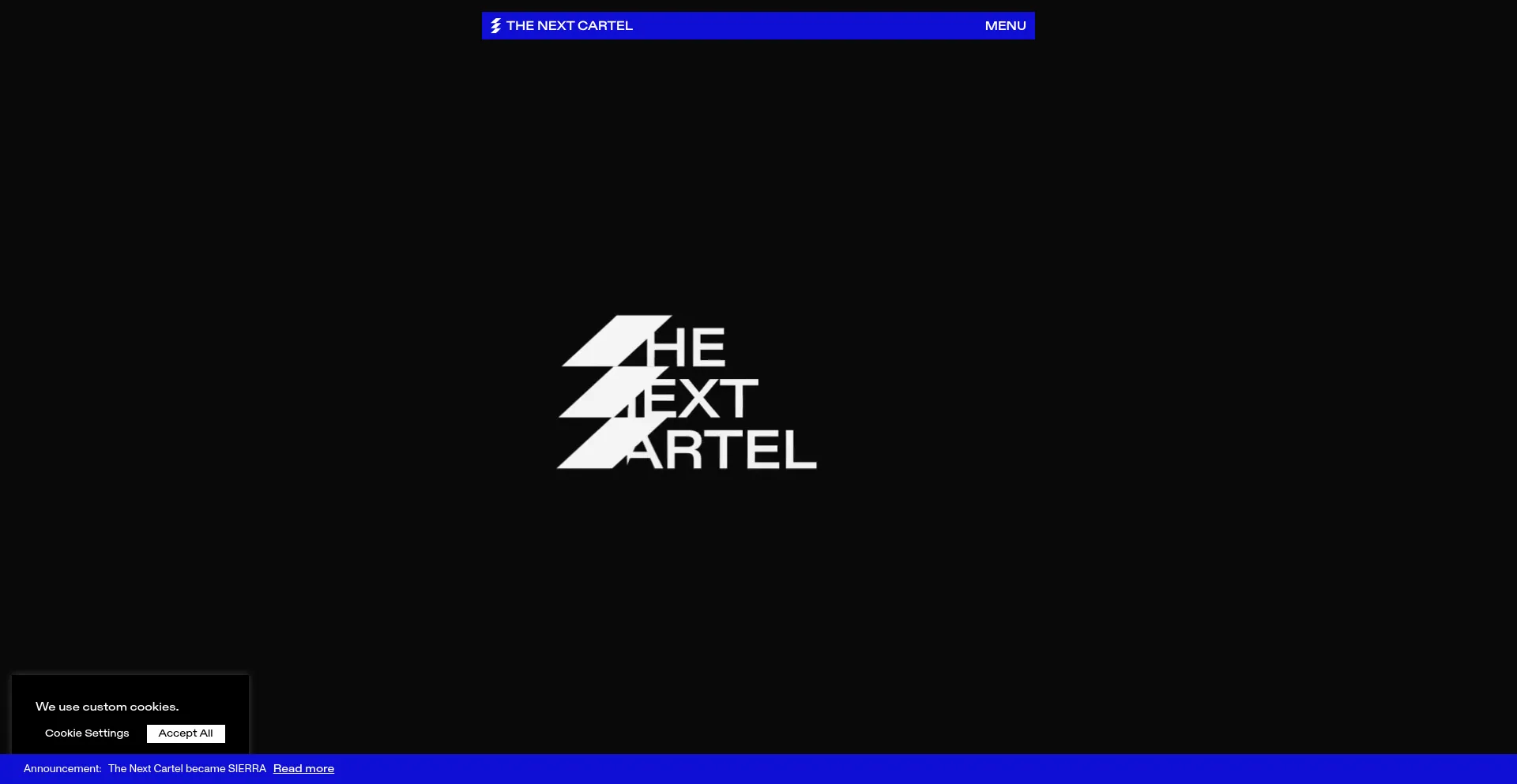 Website screenshot of Thenextcartel.com