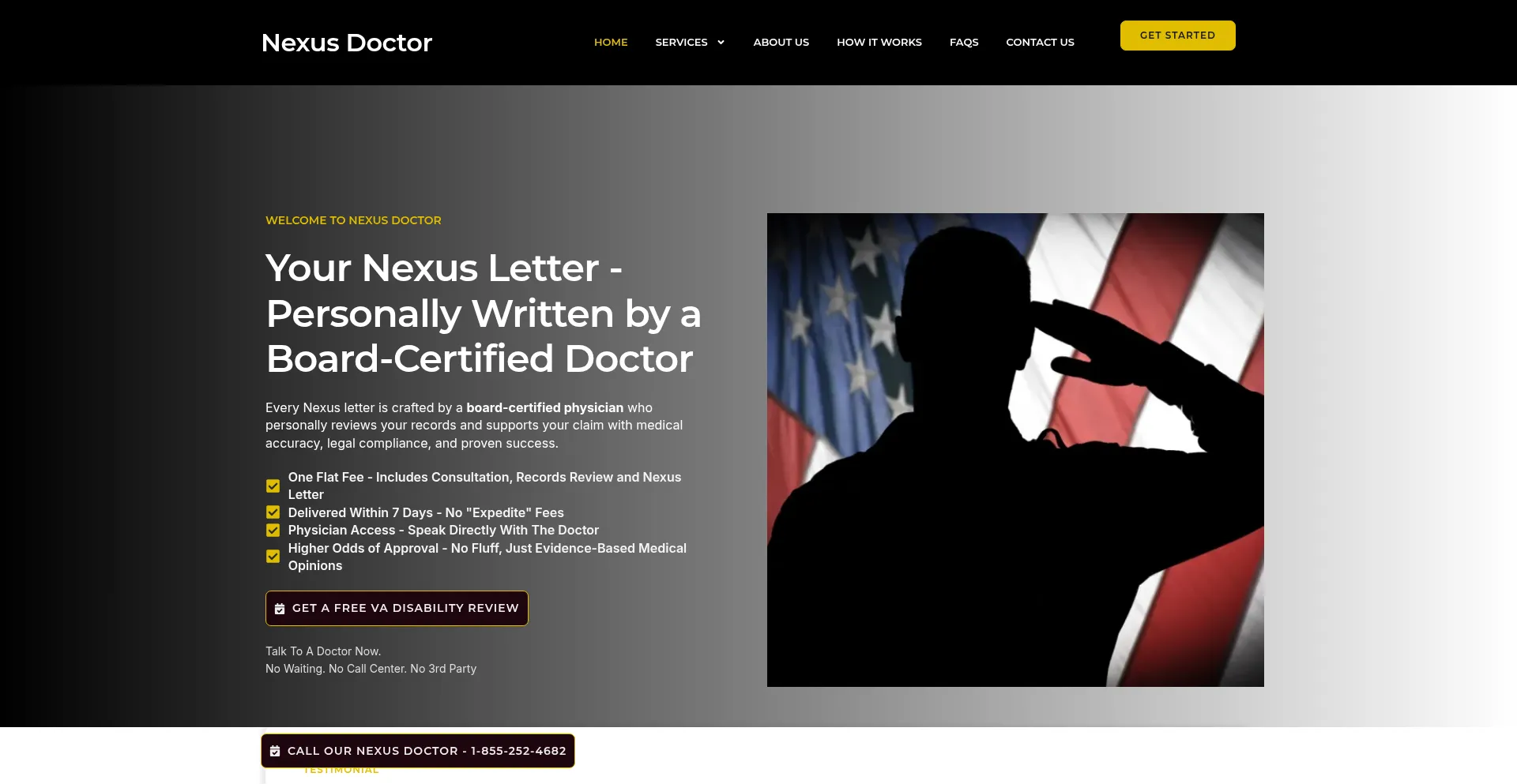 Website screenshot of Thenexusmd.com
