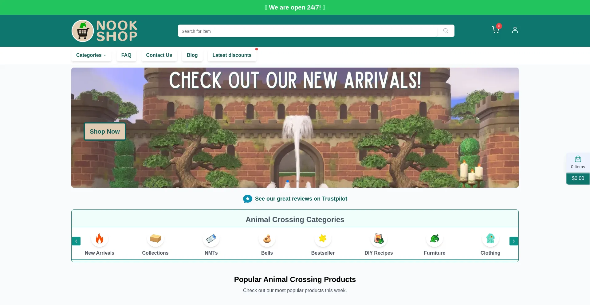 Thenookshop.com Screenshot