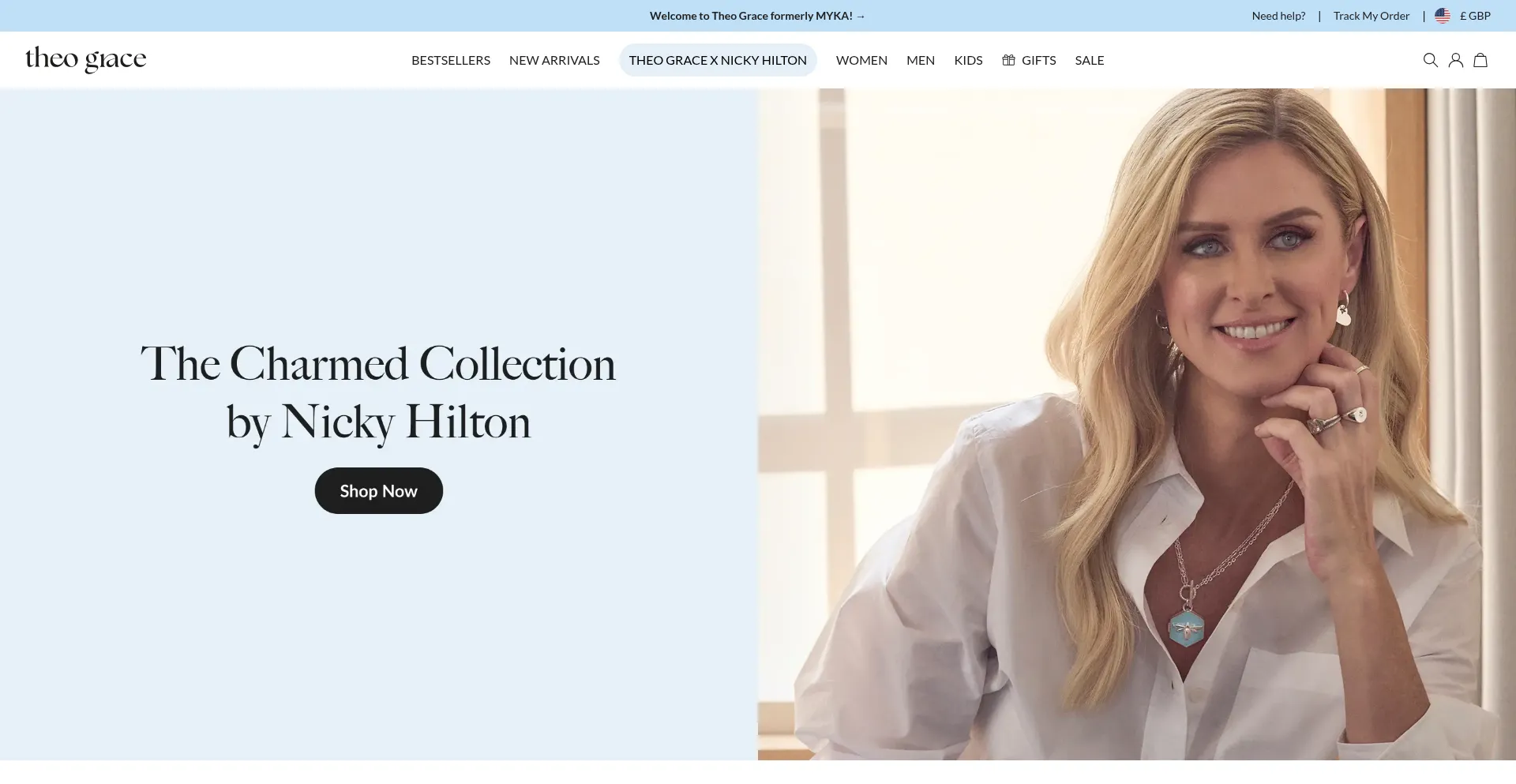 Website screenshot of Theograce.co.uk
