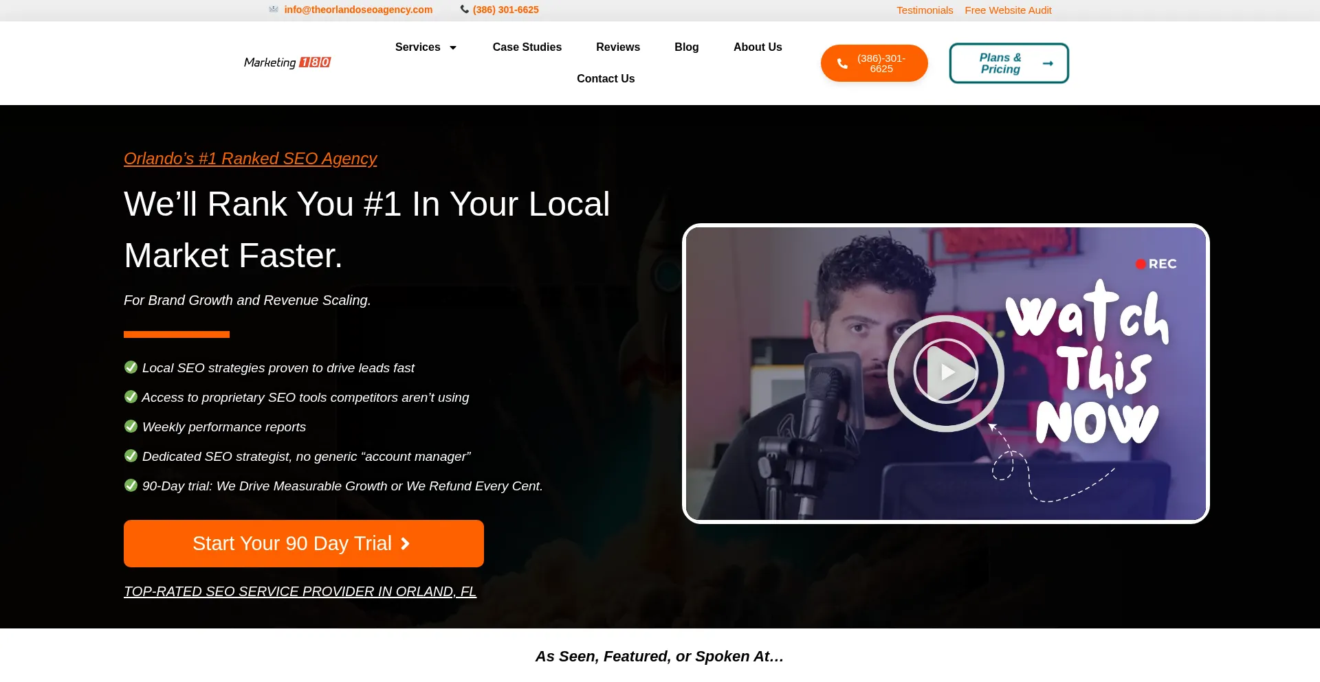 Website screenshot of Theorlandoseoagency.com