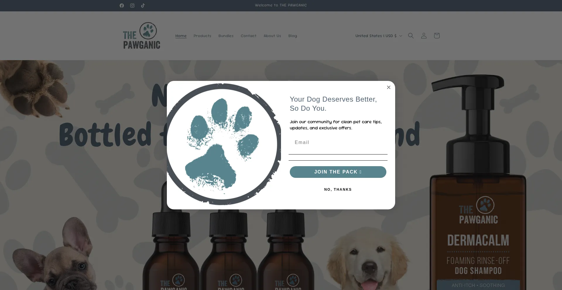 Thepawganic.com Screenshot