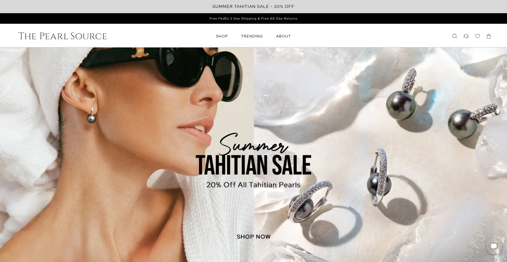Website screenshot of Thepearlsource.com