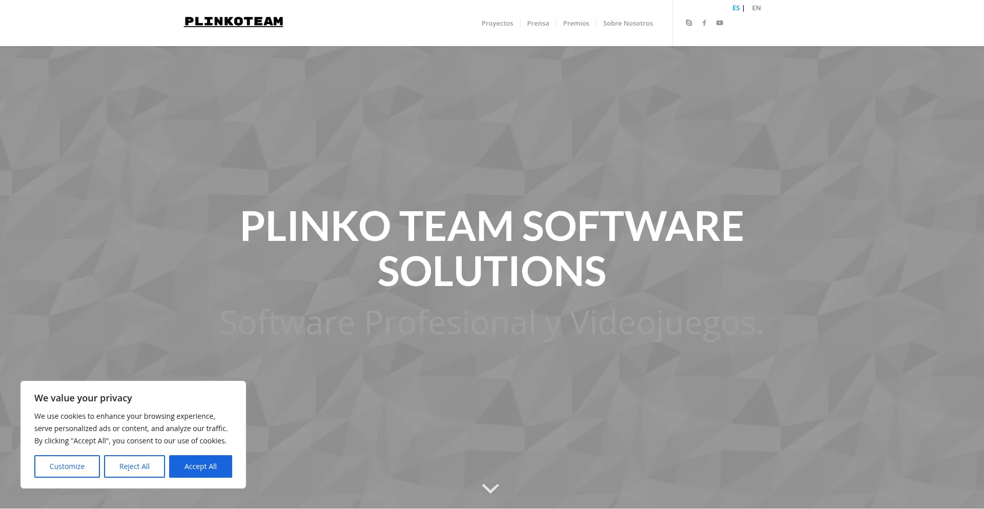 Website screenshot of Theplinko.es