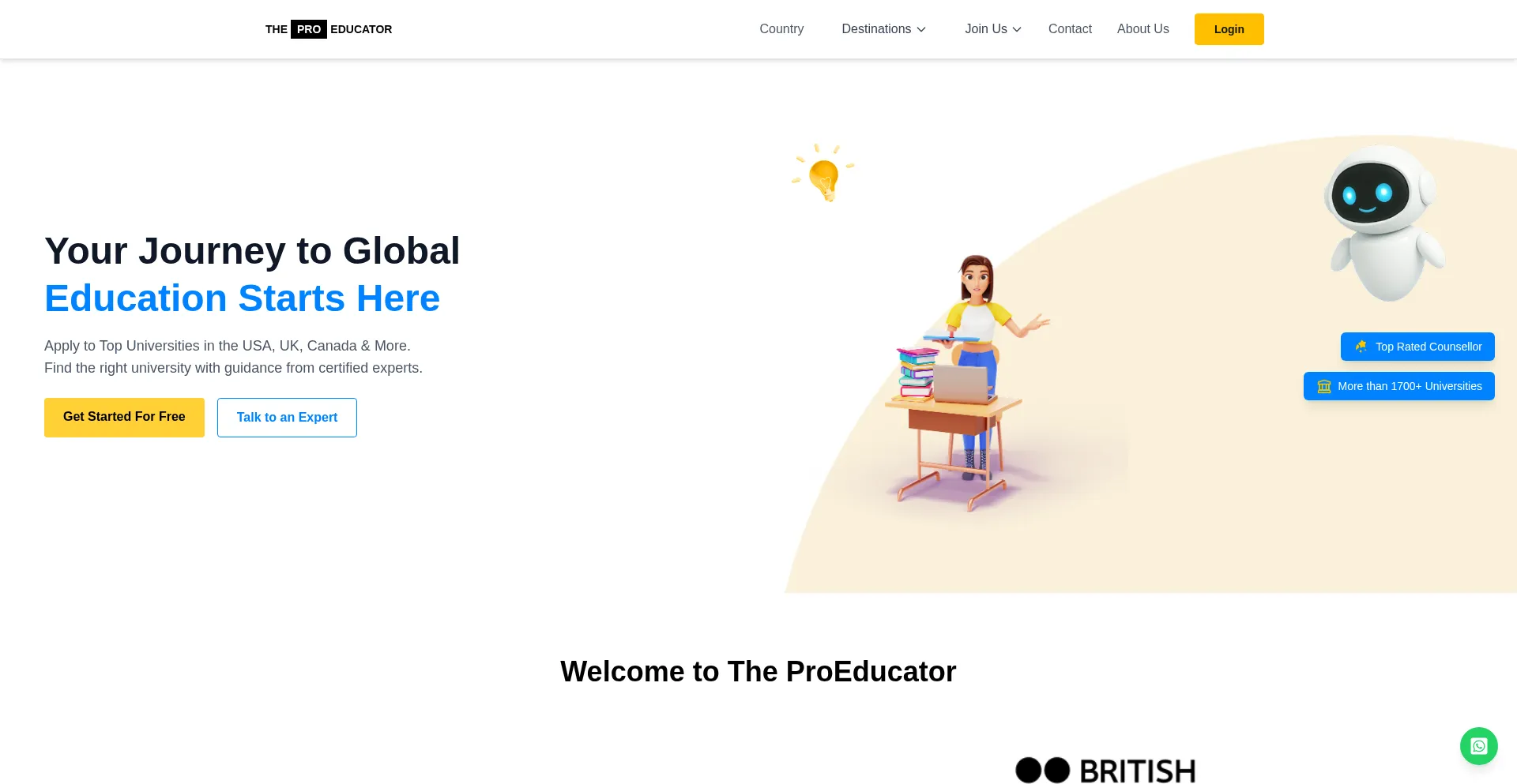 Website screenshot of Theproeducator.com