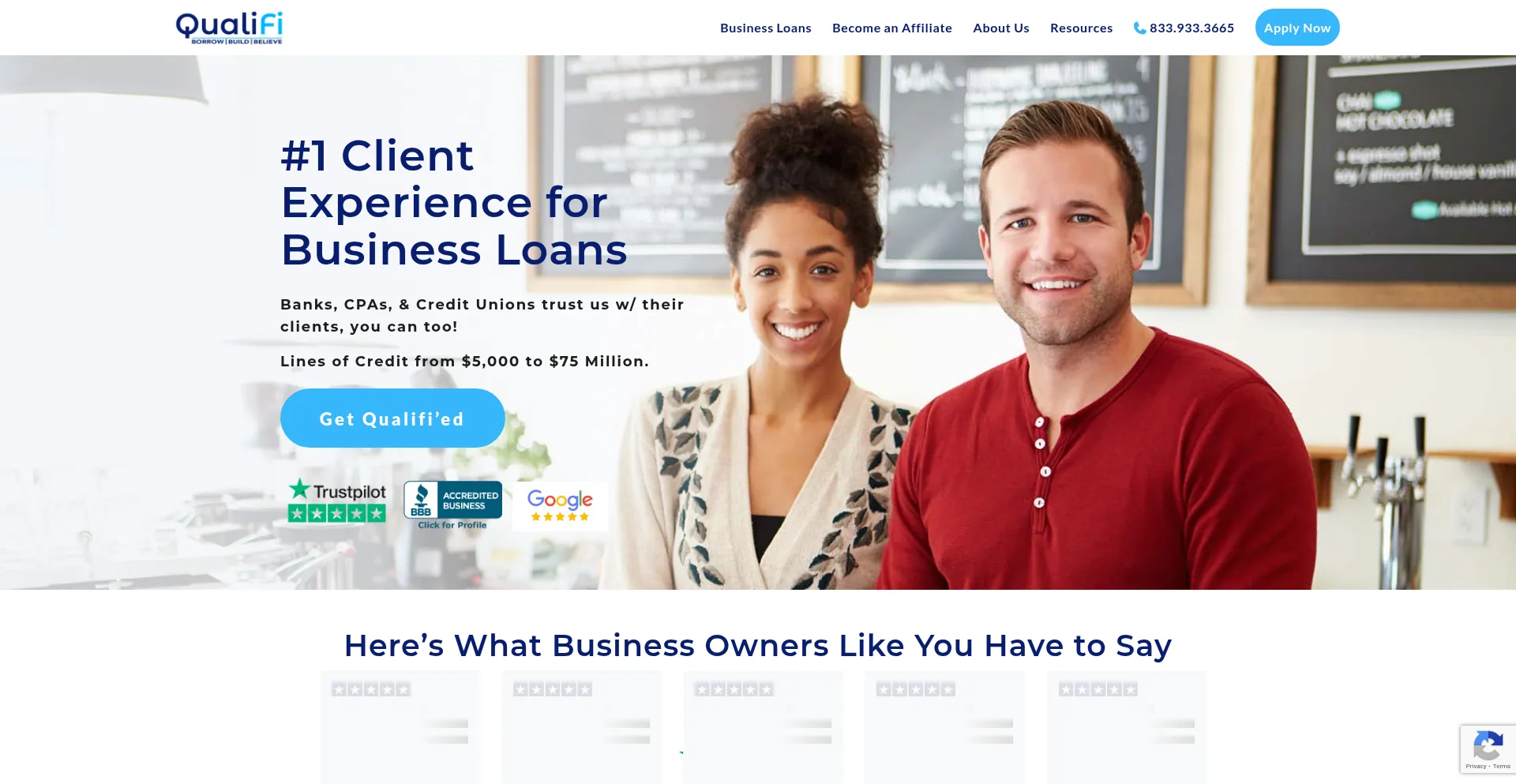 Website screenshot of Thequaliflyfunds.com