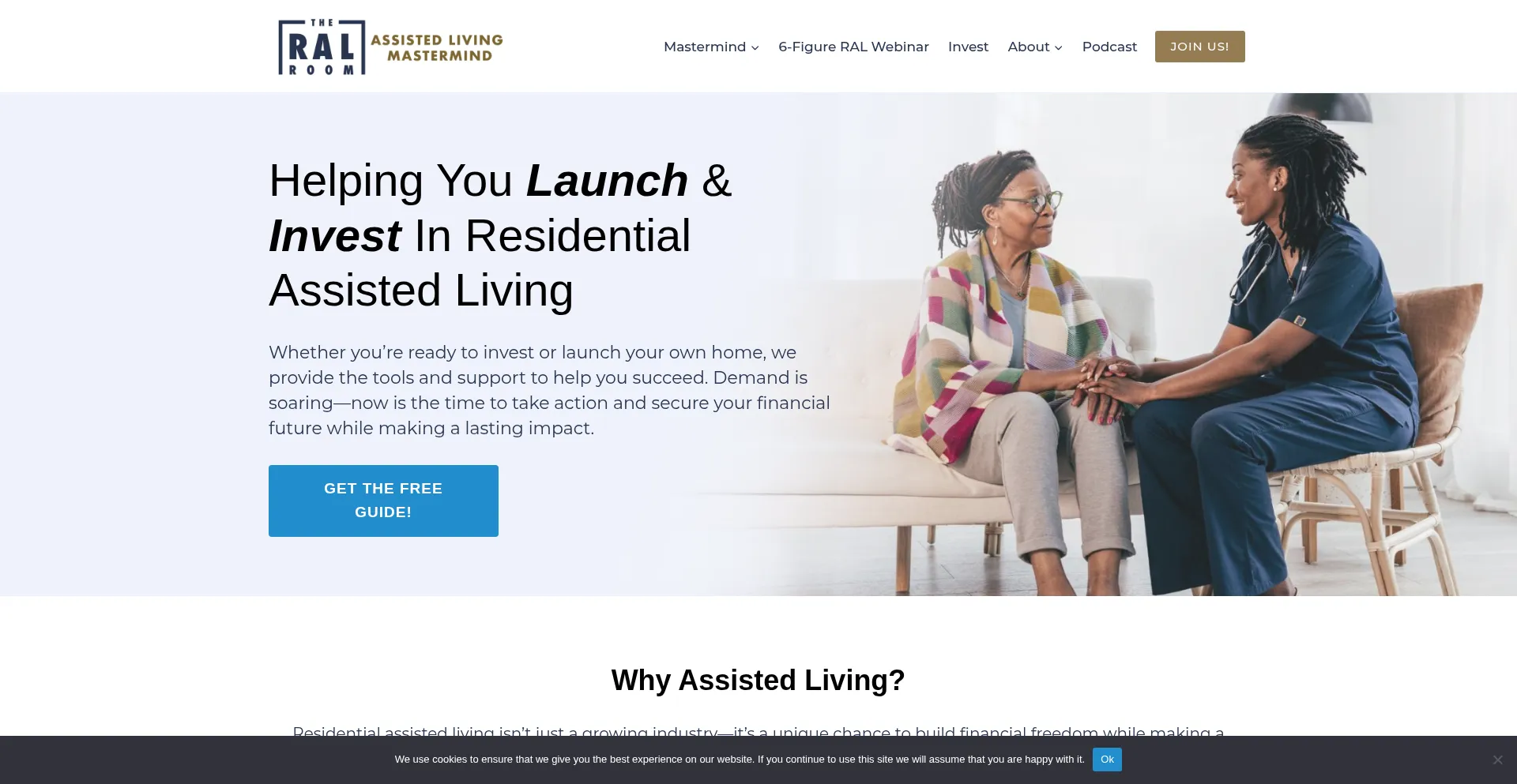 Website screenshot of Theralroom.com