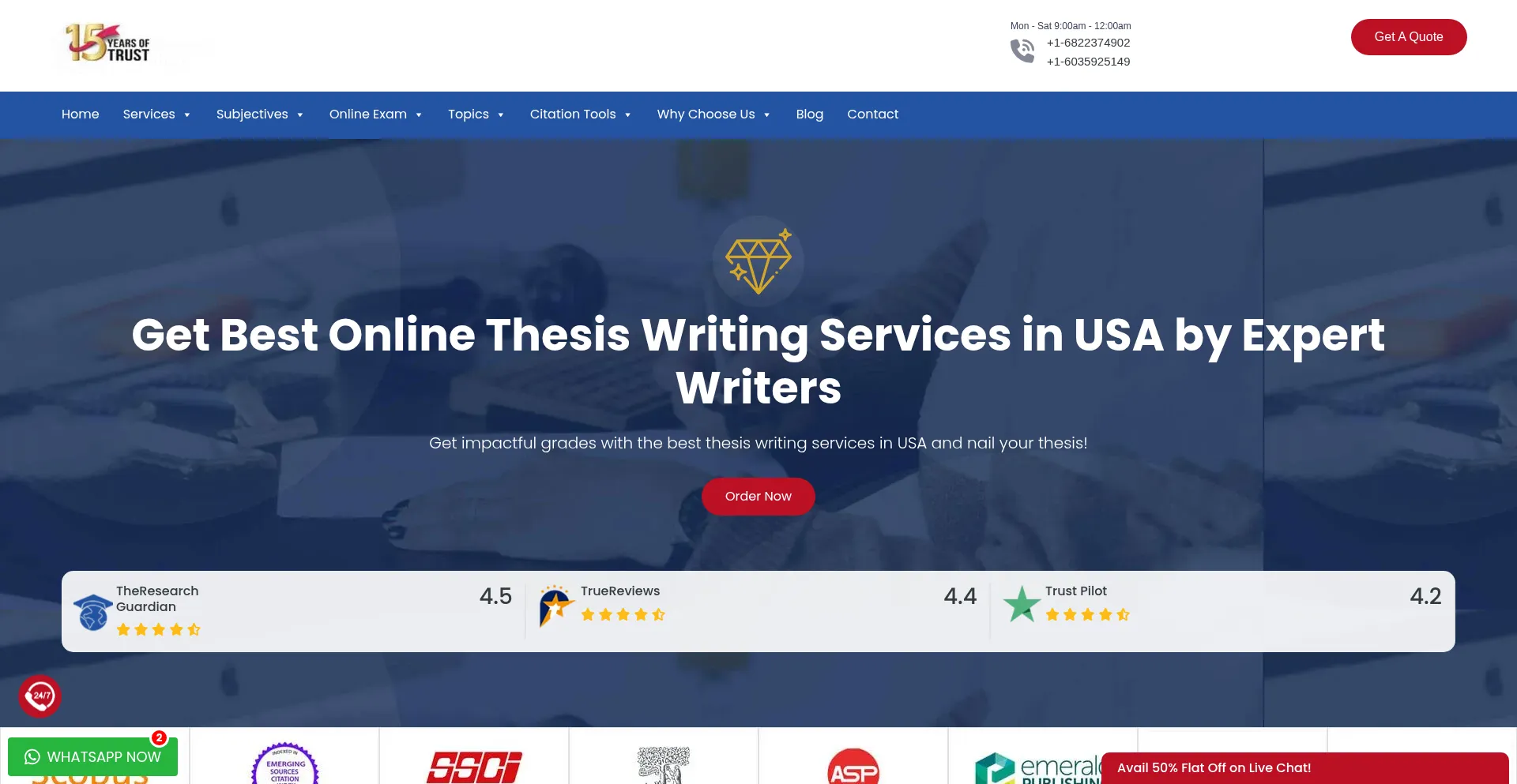 Website screenshot of Theresearchguardian.com