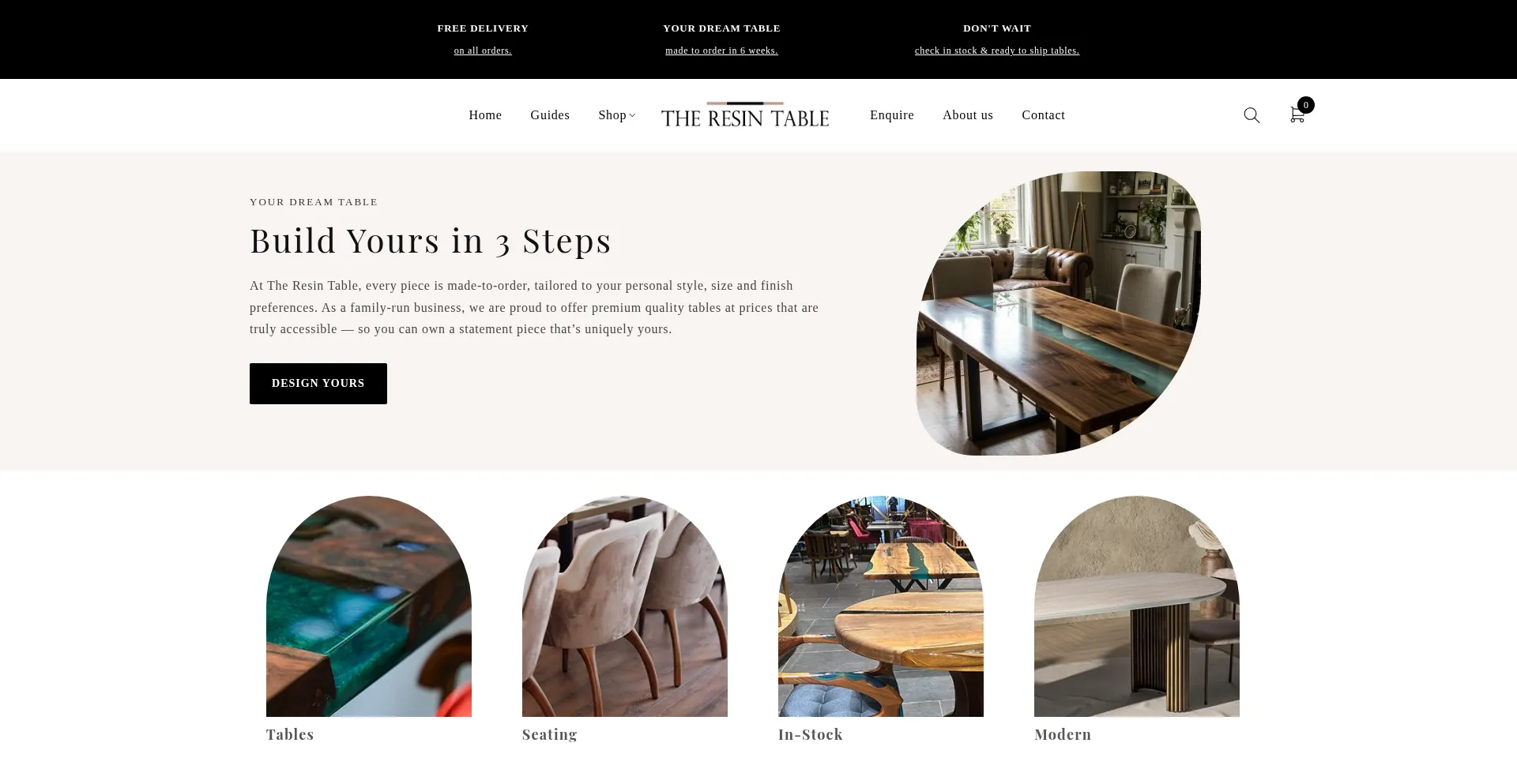 Website screenshot of Theresintable.com
