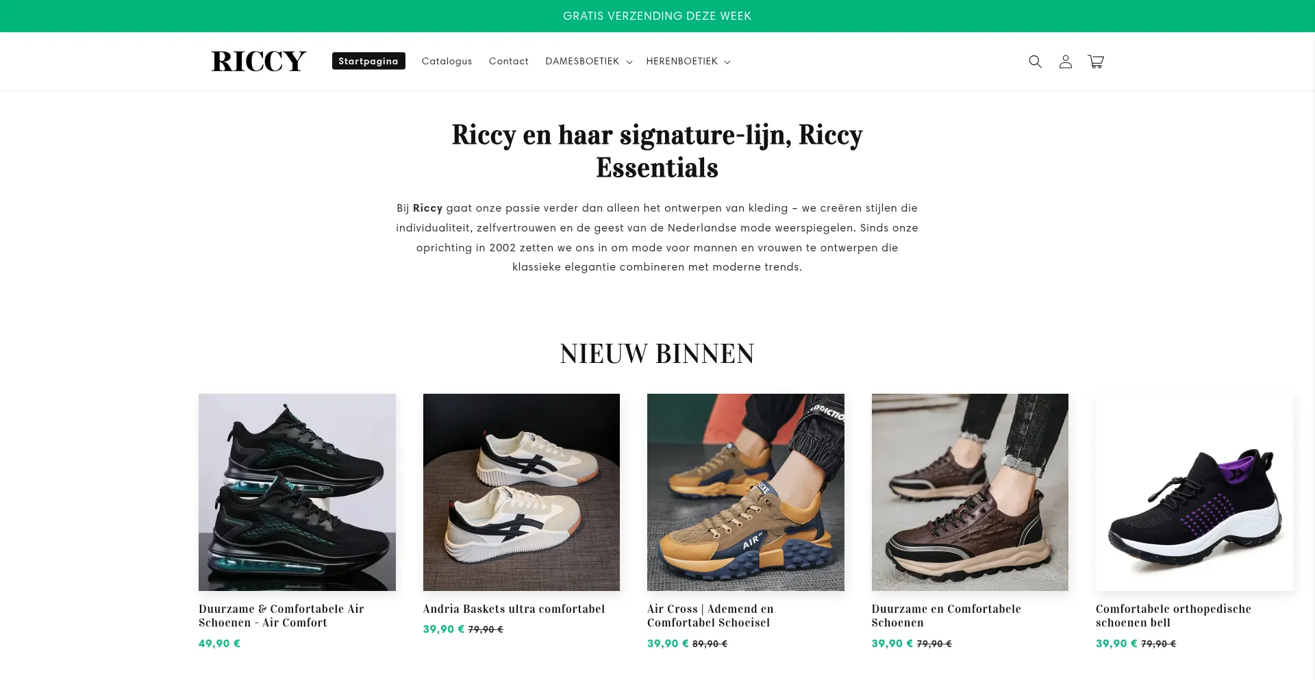 Website screenshot of Thericcy.com