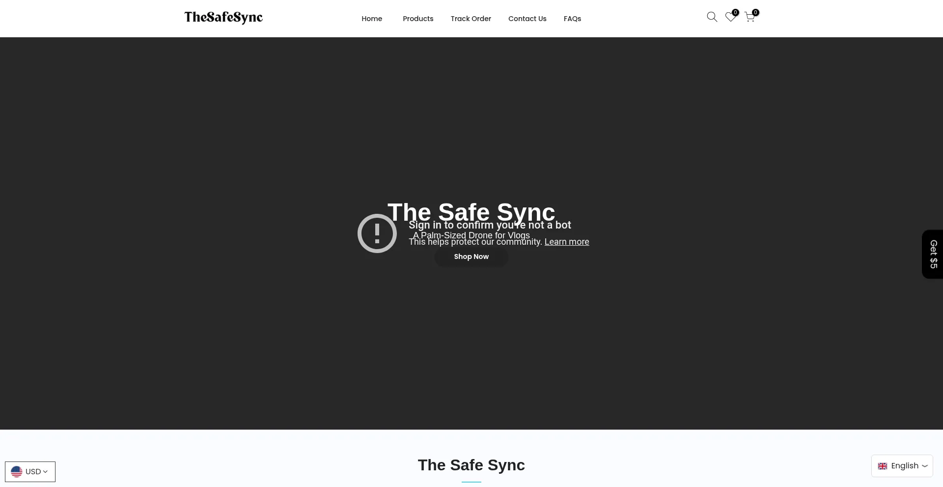 Website screenshot of Thesafesync.com