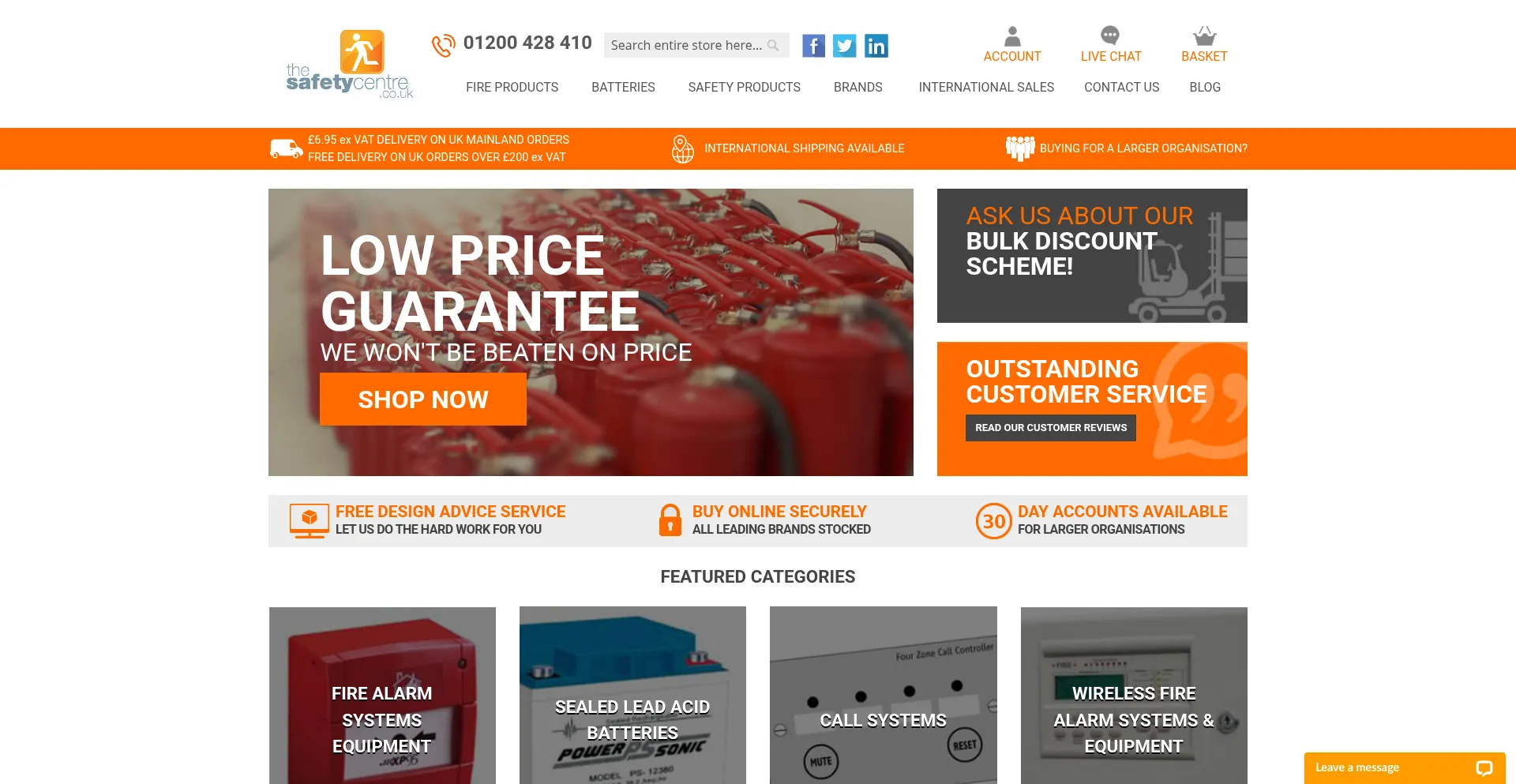 Website screenshot of Thesafetycentre.co.uk