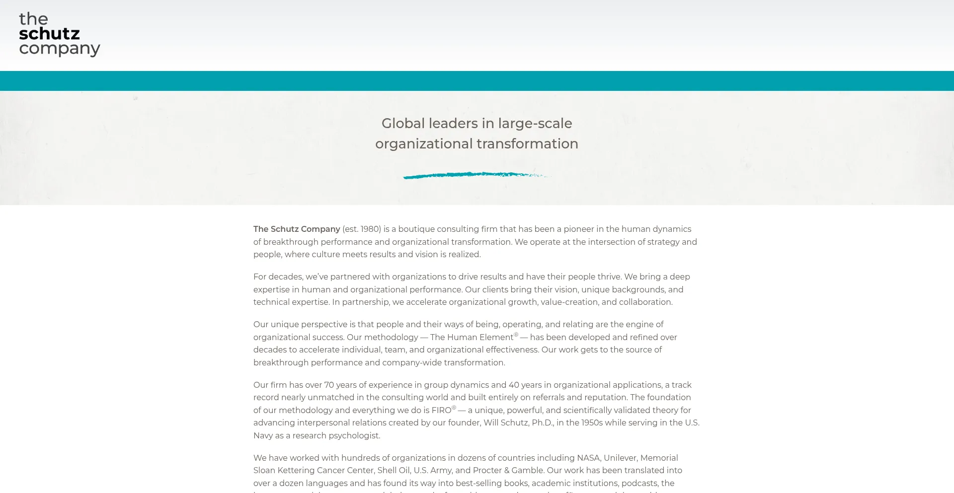 Website screenshot of Theschutzcompany.com