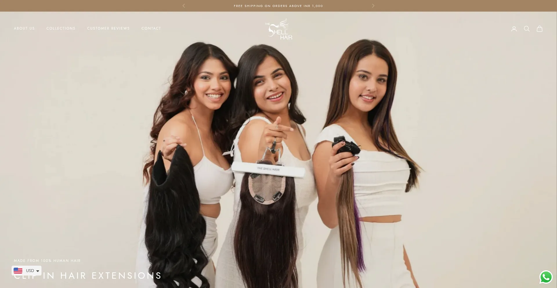 Theshellhair.com Screenshot